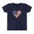 Patriotic Airplanes Heart USA Flag - Unisex Youth Short Sleeve Tee