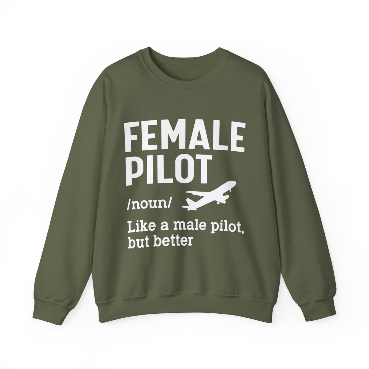 Female Pilot -  Unisex Crewneck Sweatshirt