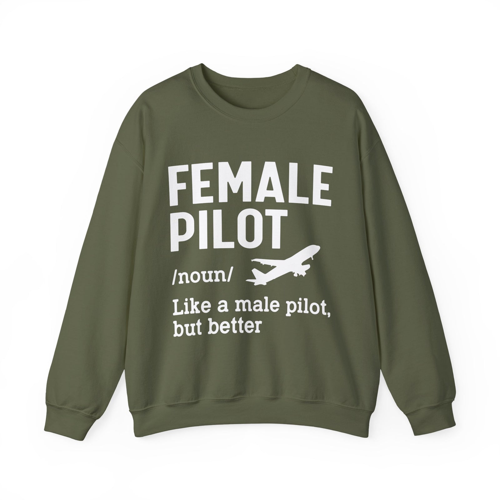 Female Pilot -  Unisex Crewneck Sweatshirt