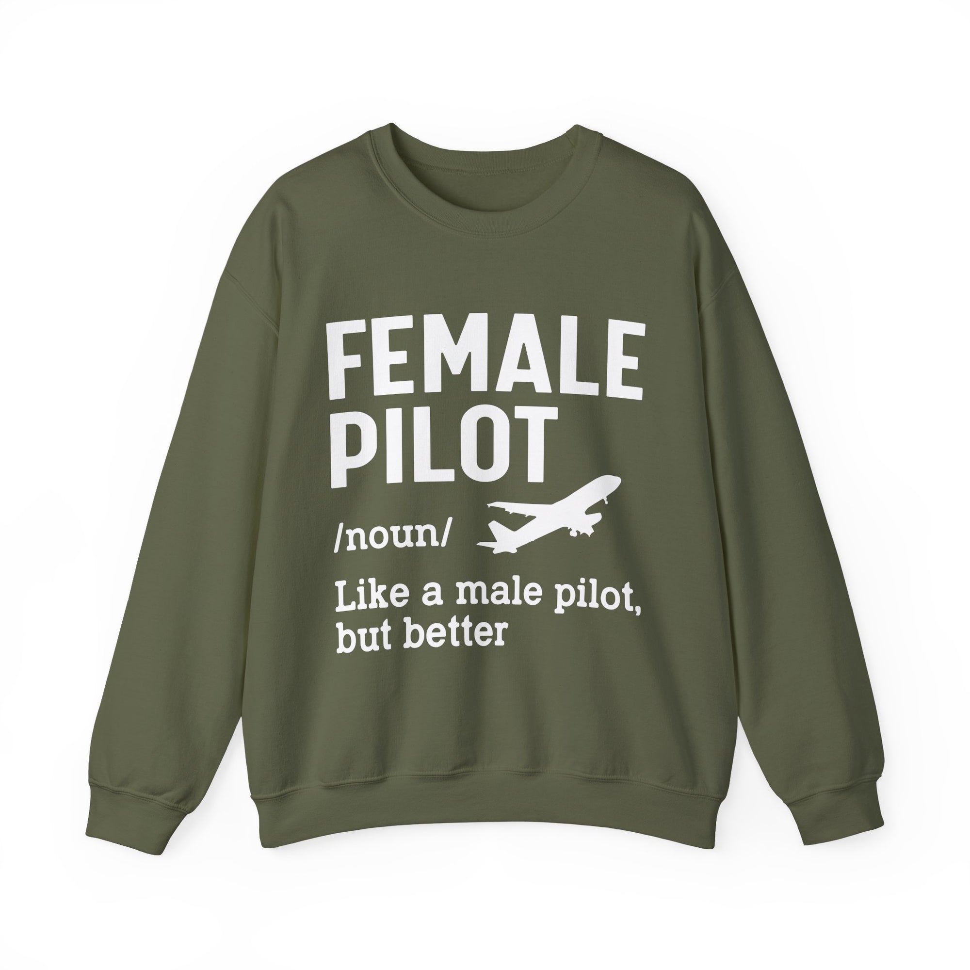 Female Pilot -  Unisex Crewneck Sweatshirt