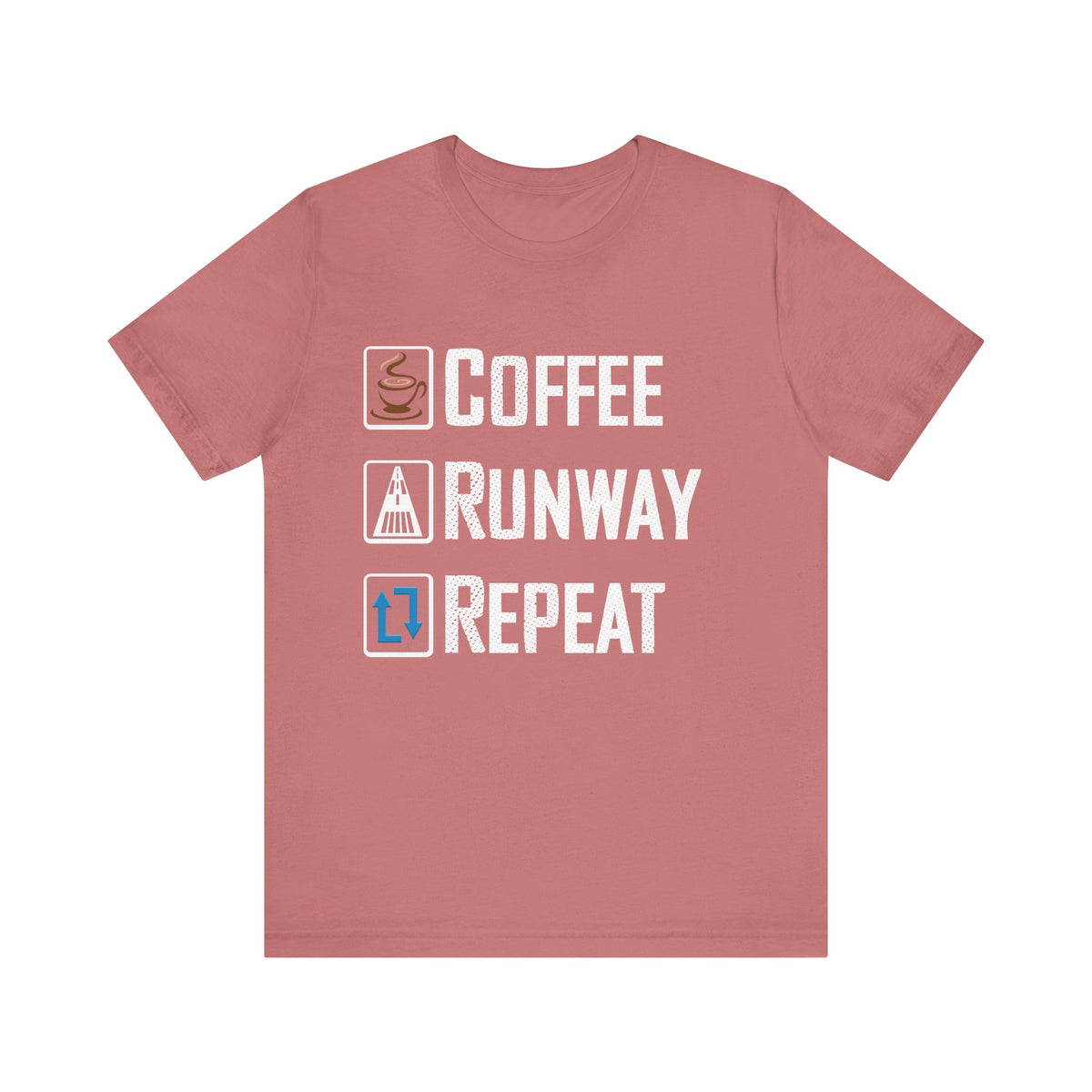 Coffee Runway Repeat - Unisex Jersey Tee