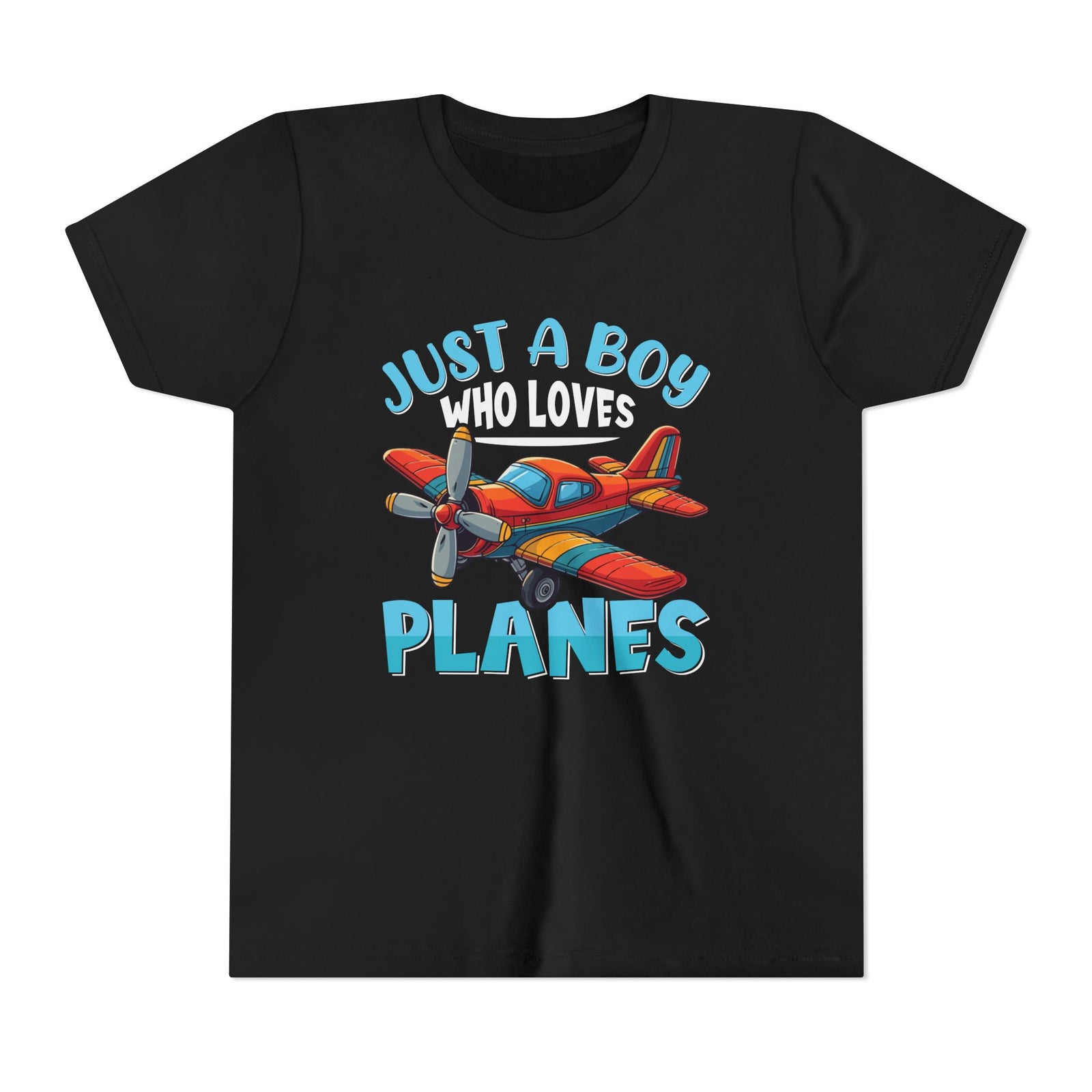 Just A Boy Who Loves Planes    - Unisex Youth Short Sleeve Tee