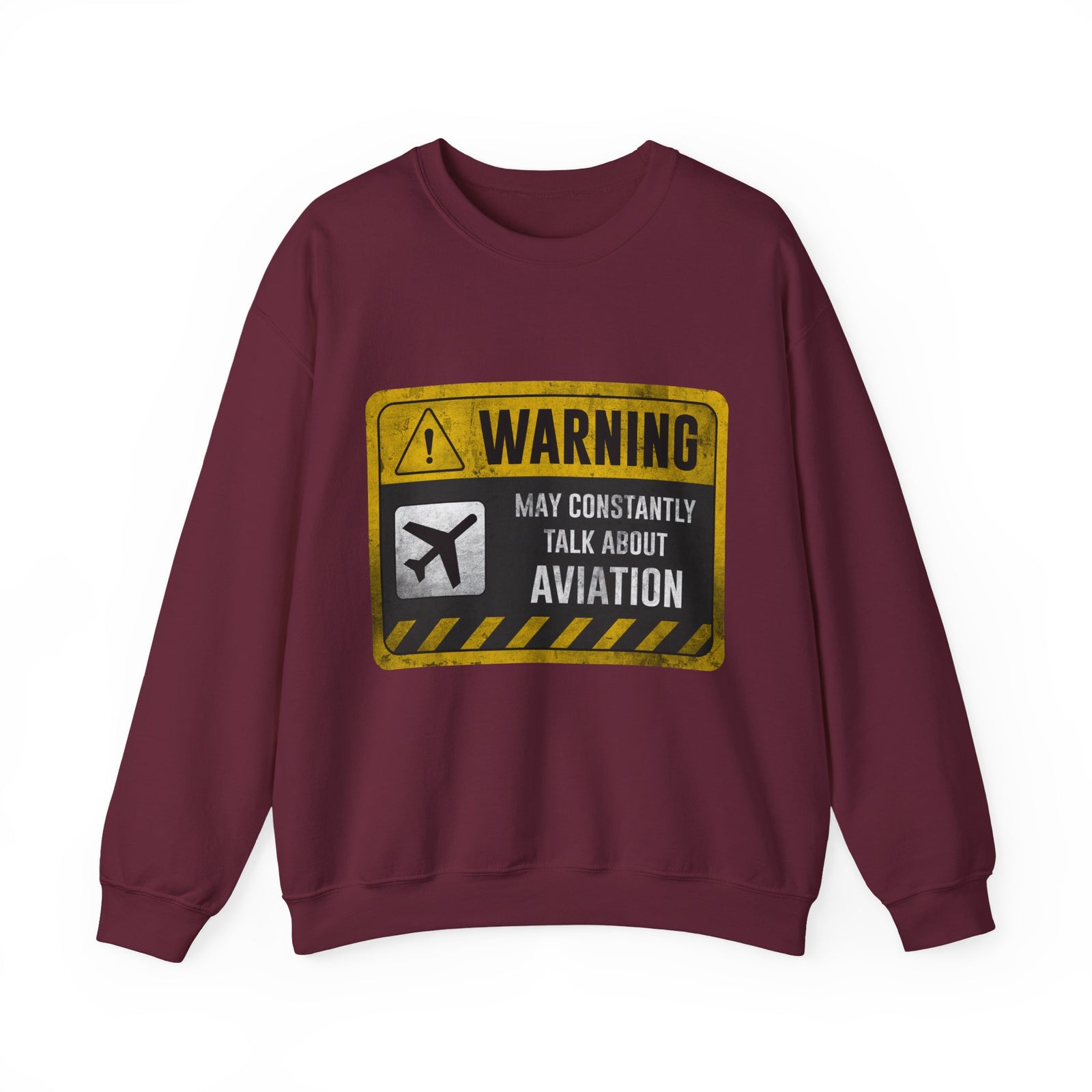 Warning May Constantly Talk About Aviation -  Crewneck Sweatshirt
