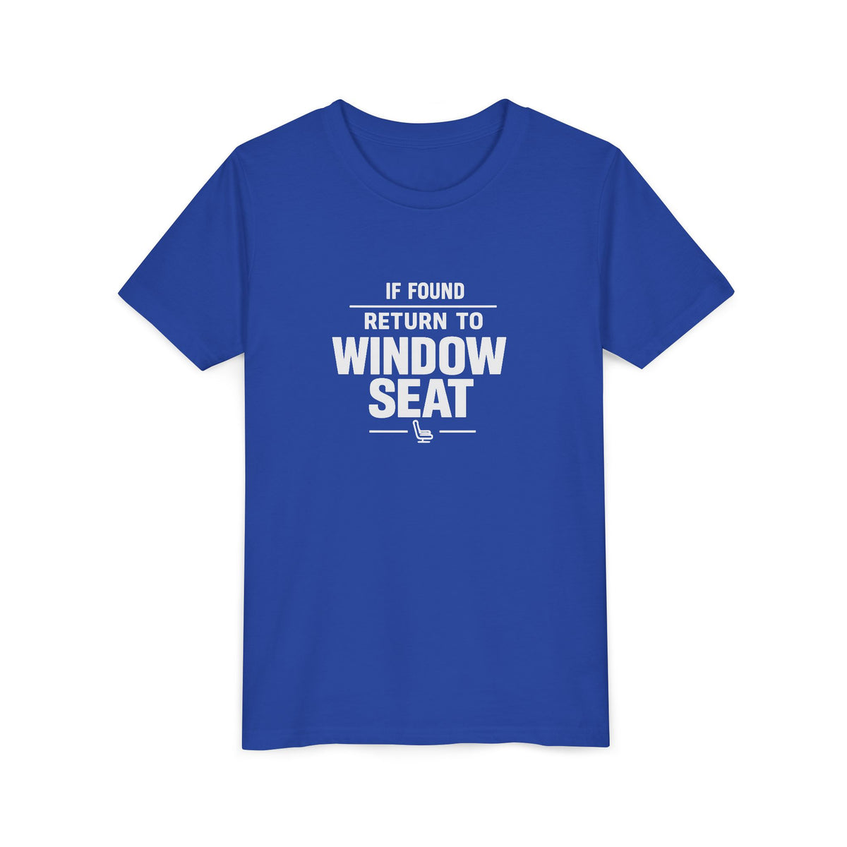 If Found Return to Window Seat - Unisex Youth Short Sleeve Tee