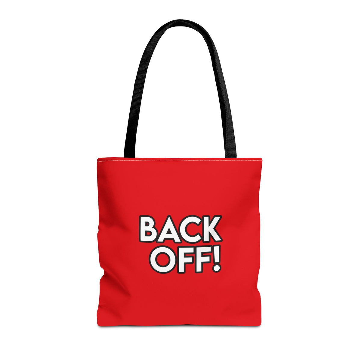 Back Off! Tote Bag — Printed Green Travel Tote