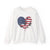 Patriotic Airplanes Heart USA Flag -  Crewneck Sweatshirt
