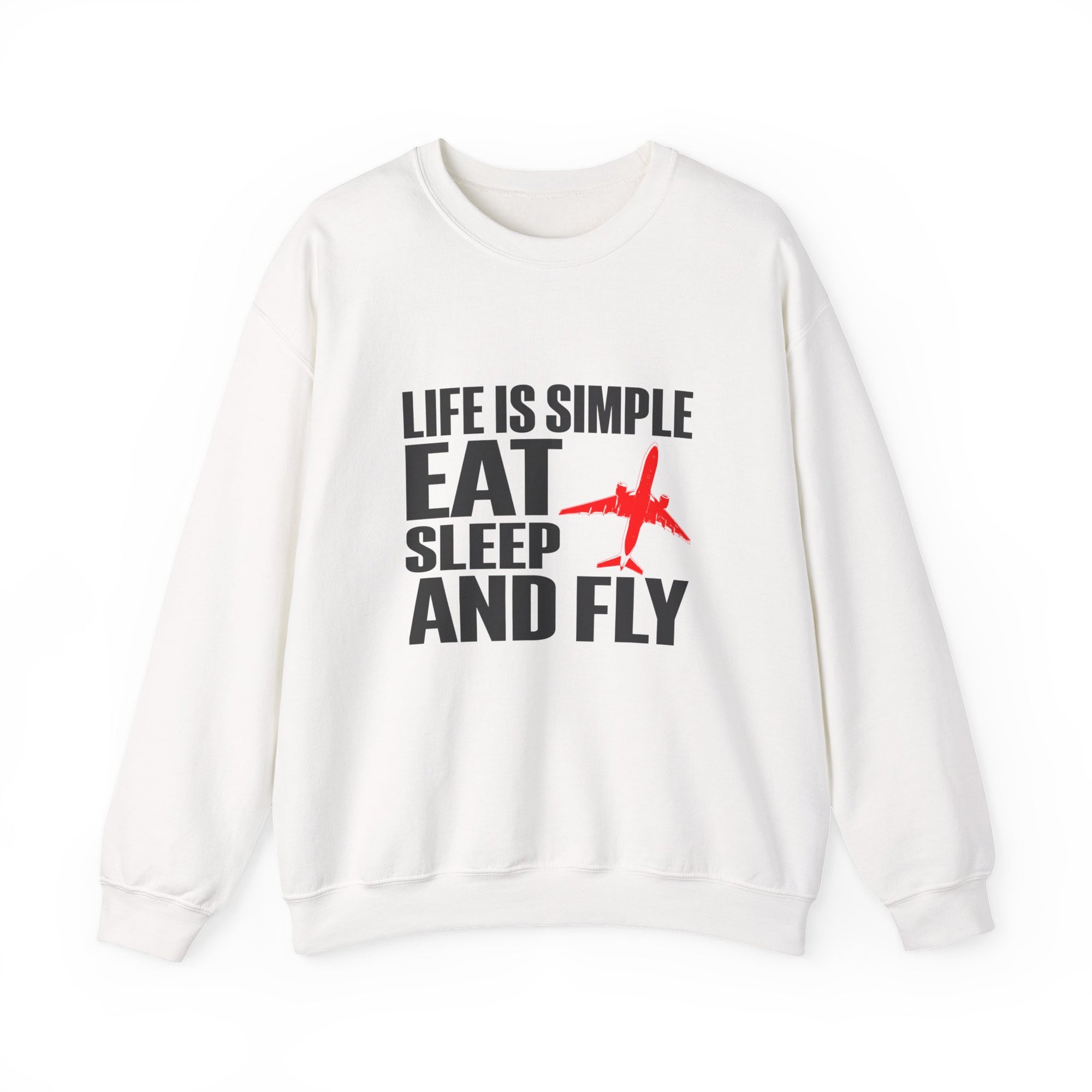 Life Is Simple  Crewneck Sweatshirt - Travel Inspiring Cozy Apparel