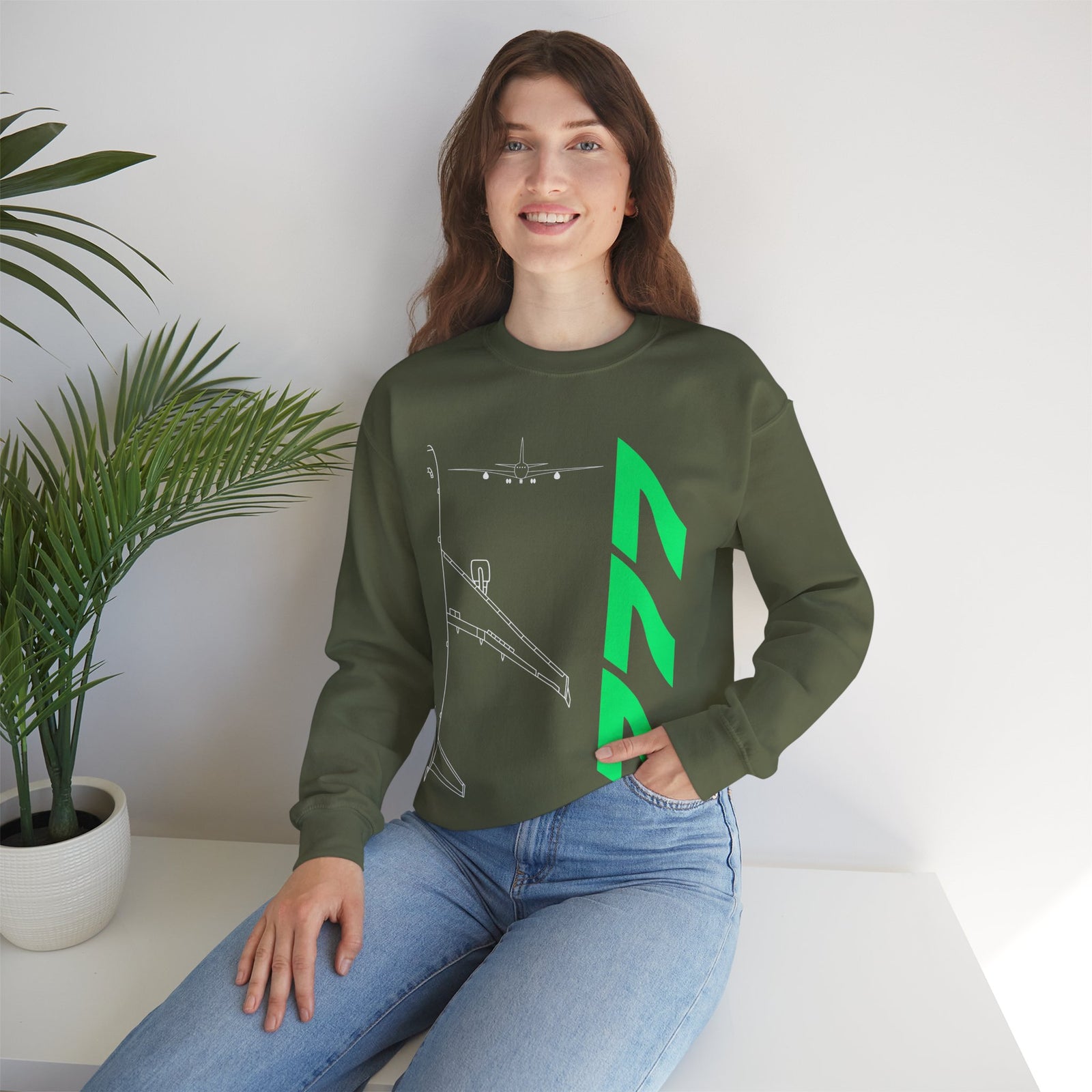 Boeing 777 Crewneck Sweatshirt - Travel Inspiring Cozy Apparel
