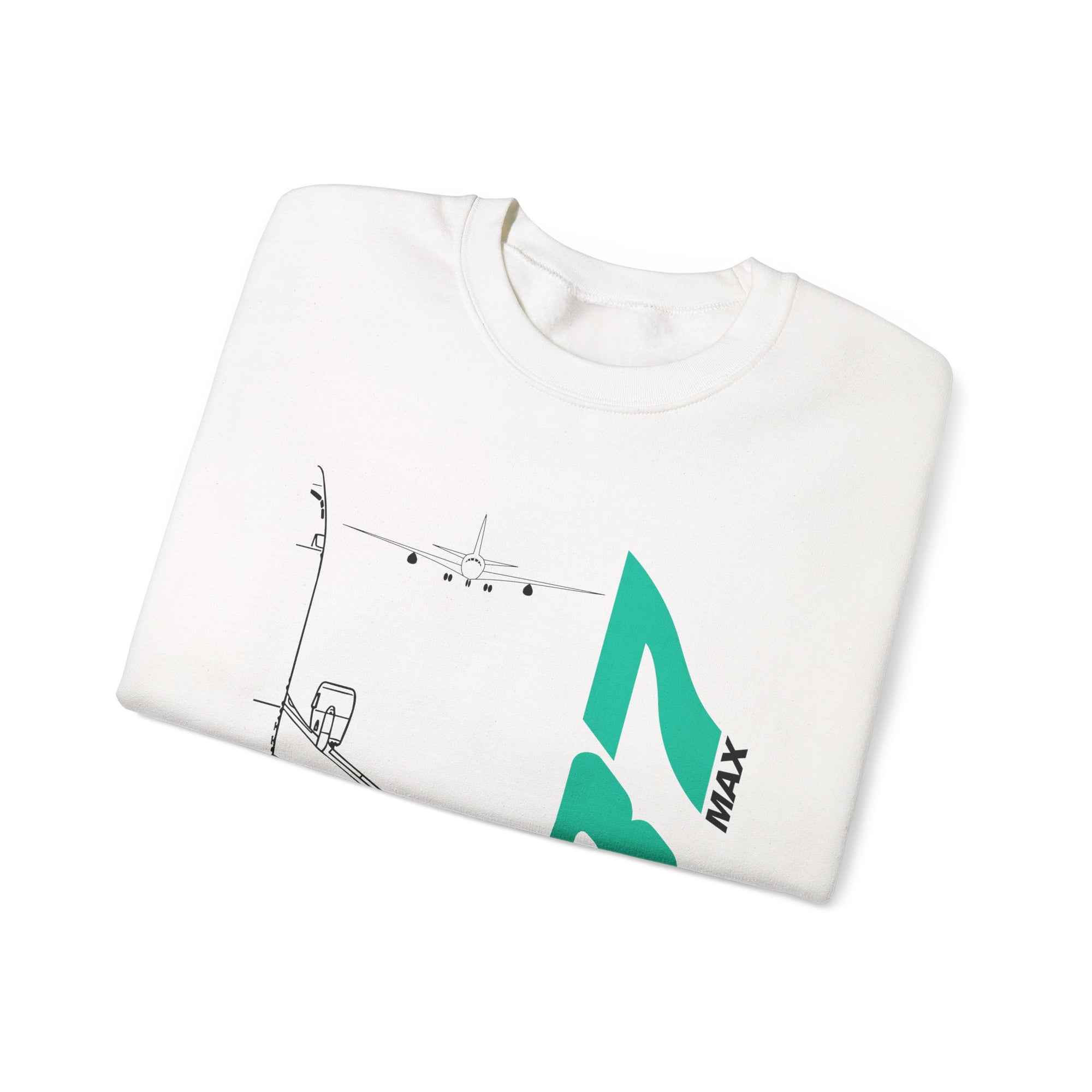 Boeing 737 Max Crewneck Sweatshirt - Travel Inspiring Cozy Apparel
