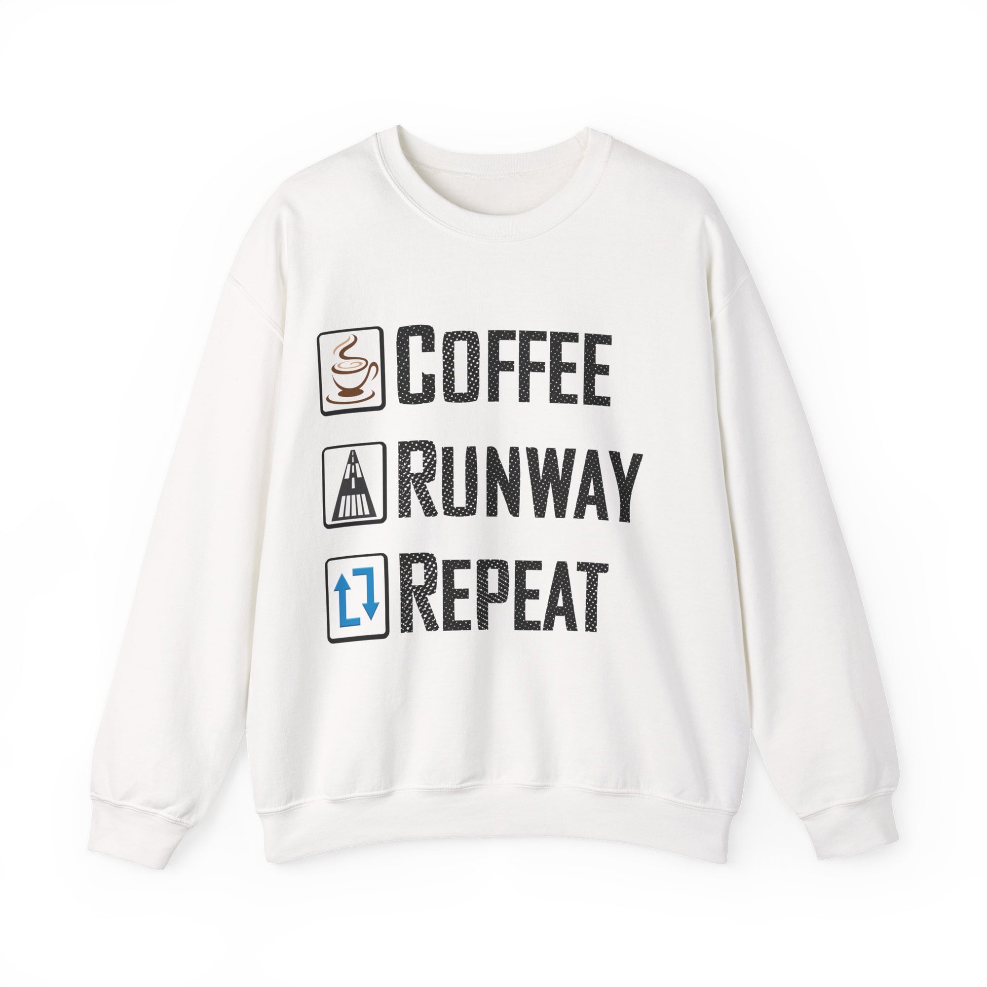 Coffee Runway Repeat   -  Crewneck Sweatshirt