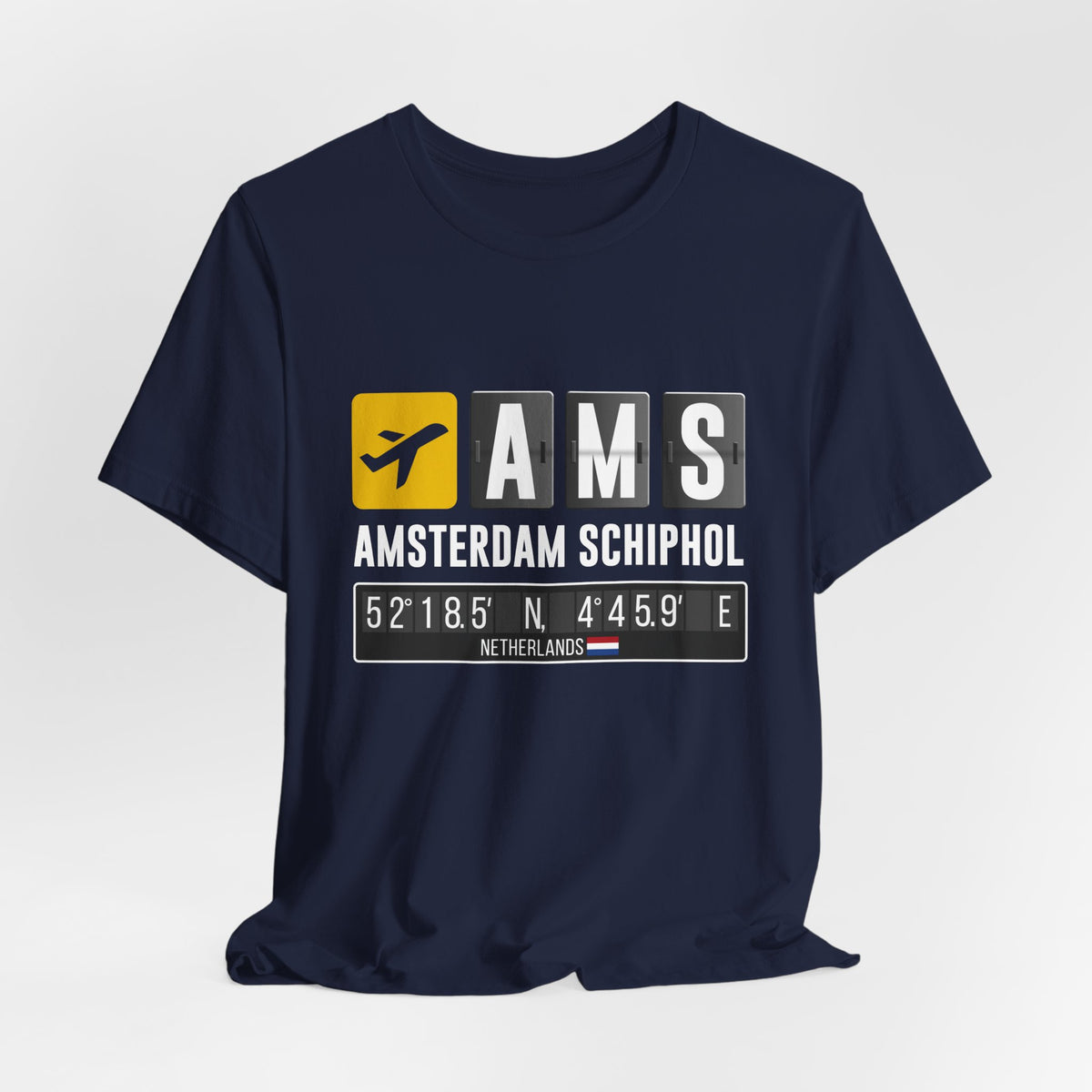 AMS Amsterdam Airport Schiphol - Unisex Jersey Tee