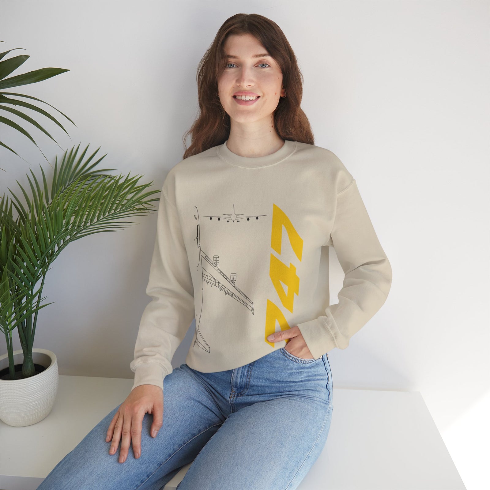Boeing 747 Crewneck Sweatshirt - Travel Inspiring Cozy Apparel