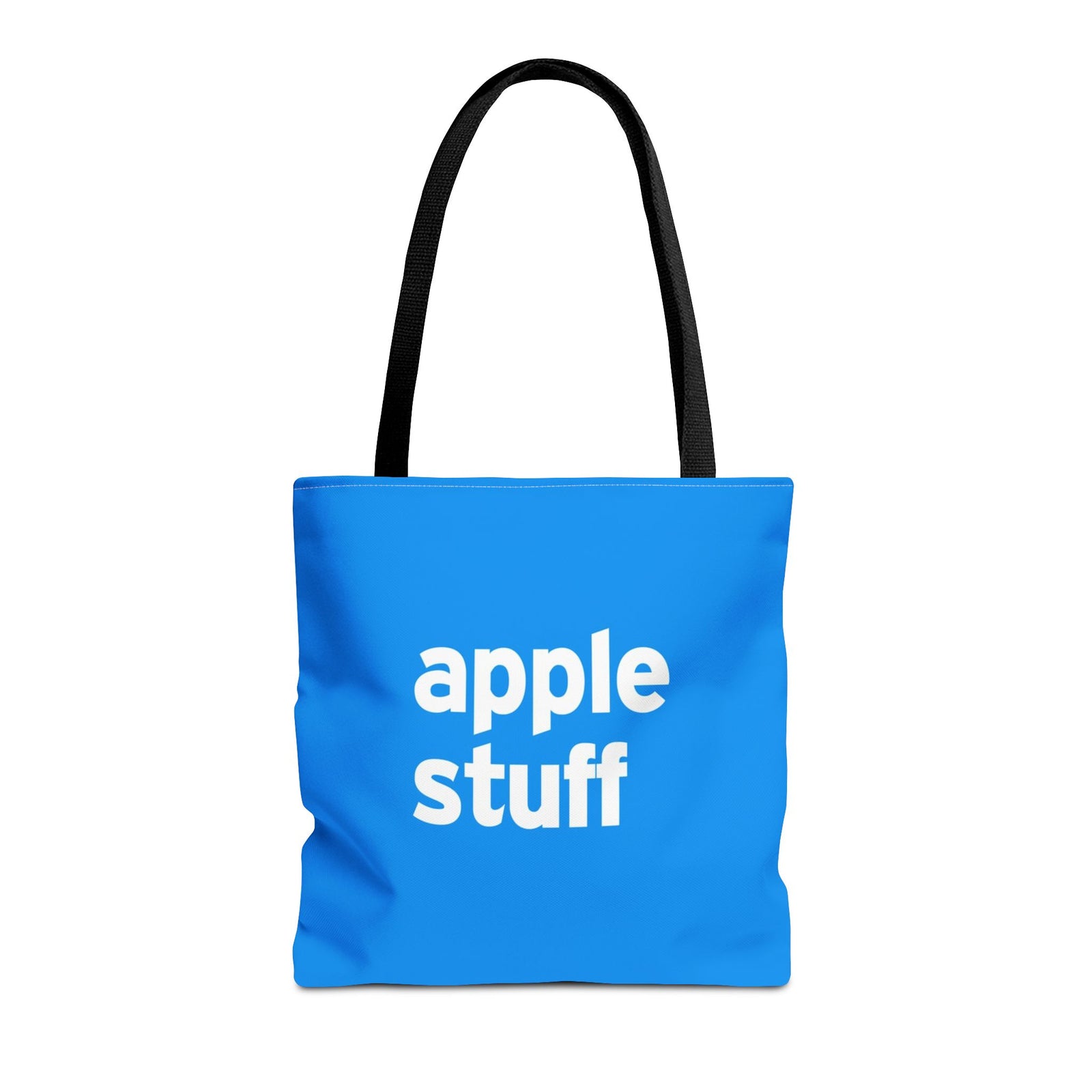 Apple Stuff Tote Bag — Printed Green Travel Tote