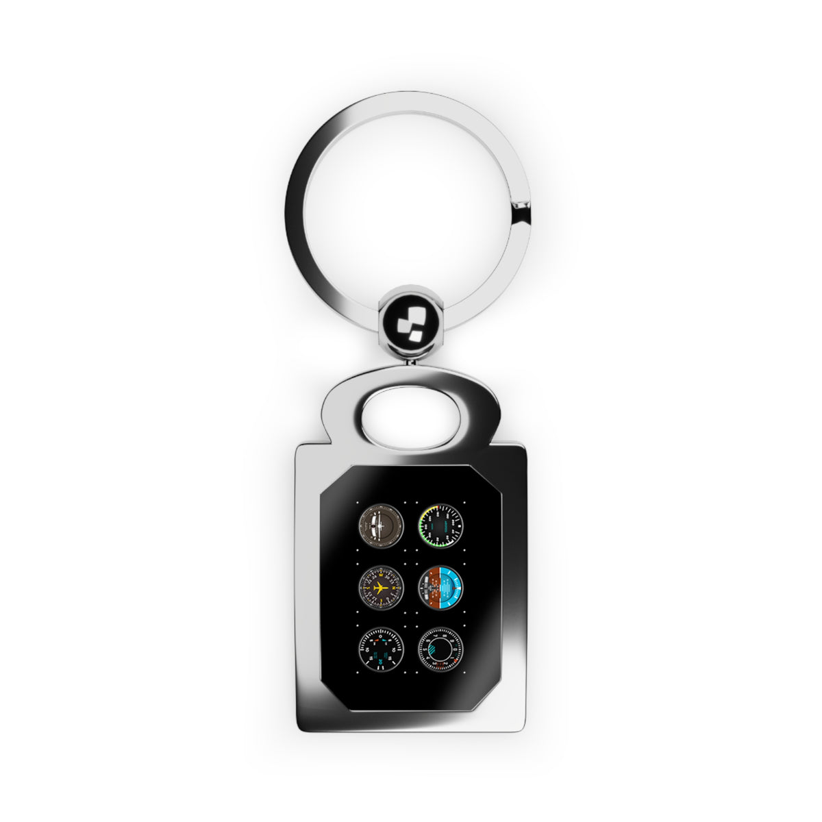 Flight Instruments   - Rectangle Keyring