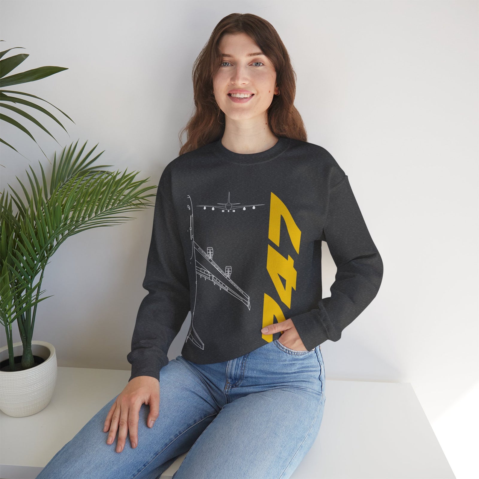 Boeing 747 Crewneck Sweatshirt - Travel Inspiring Cozy Apparel