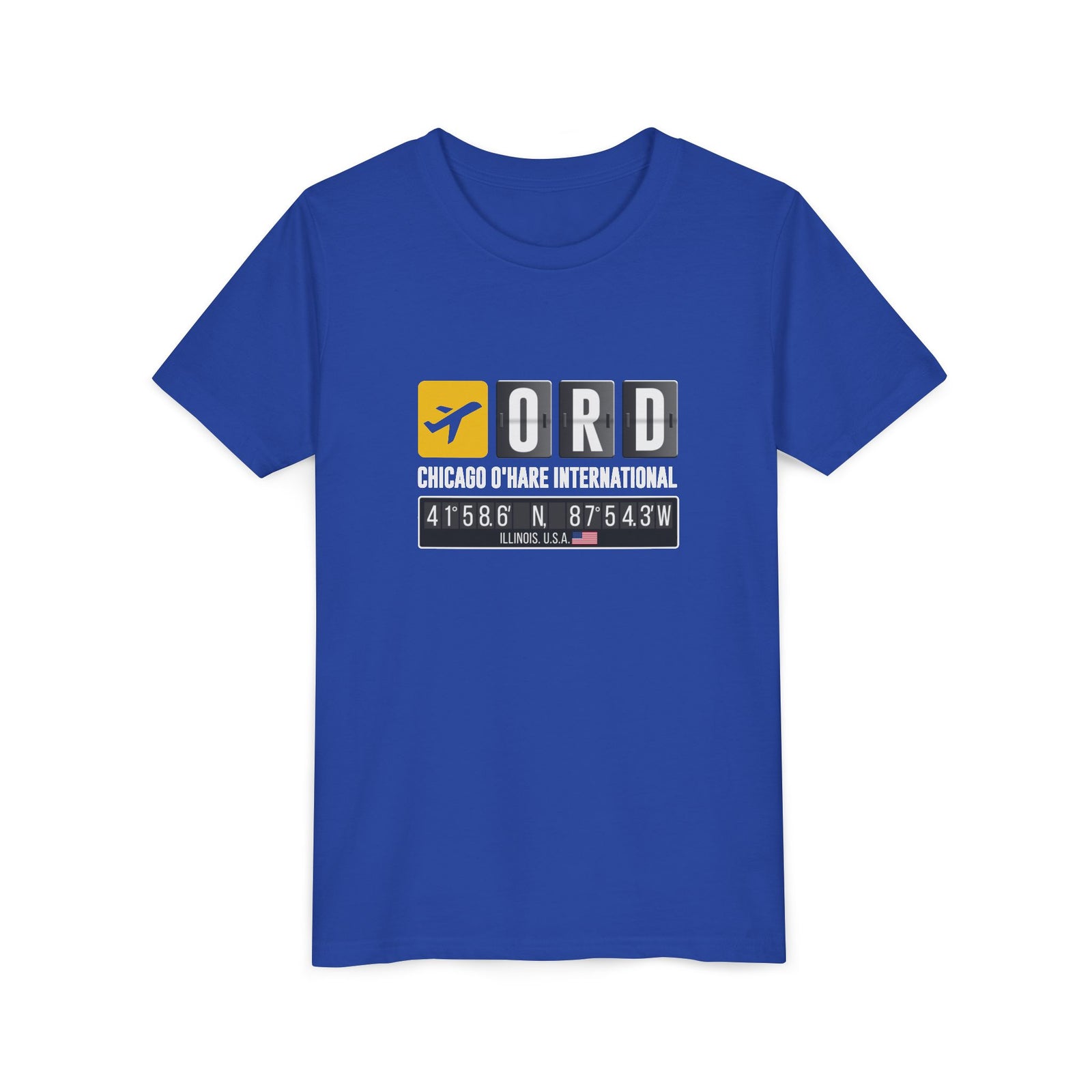 ORD Chicago O'Hare International Airport    - Unisex Youth Short Sleeve Tee