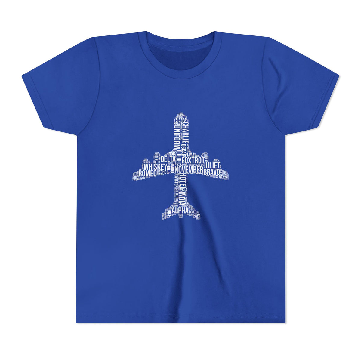 Airplane Typography    - Unisex Youth Short Sleeve Tee