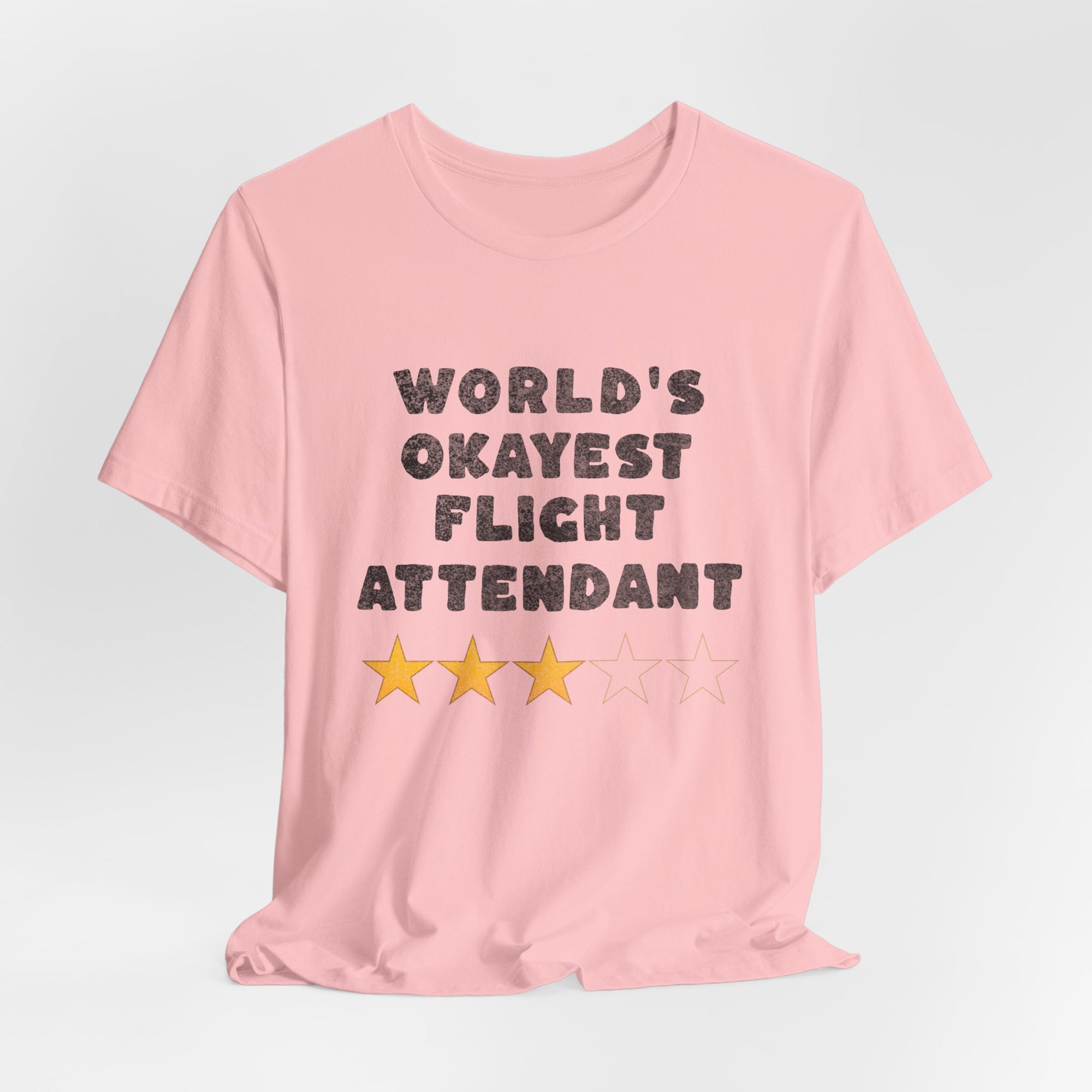 Worlds Okayest Flight Attendant  Unisex Jersey Tee - Perfect for Aviation Enthusiasts