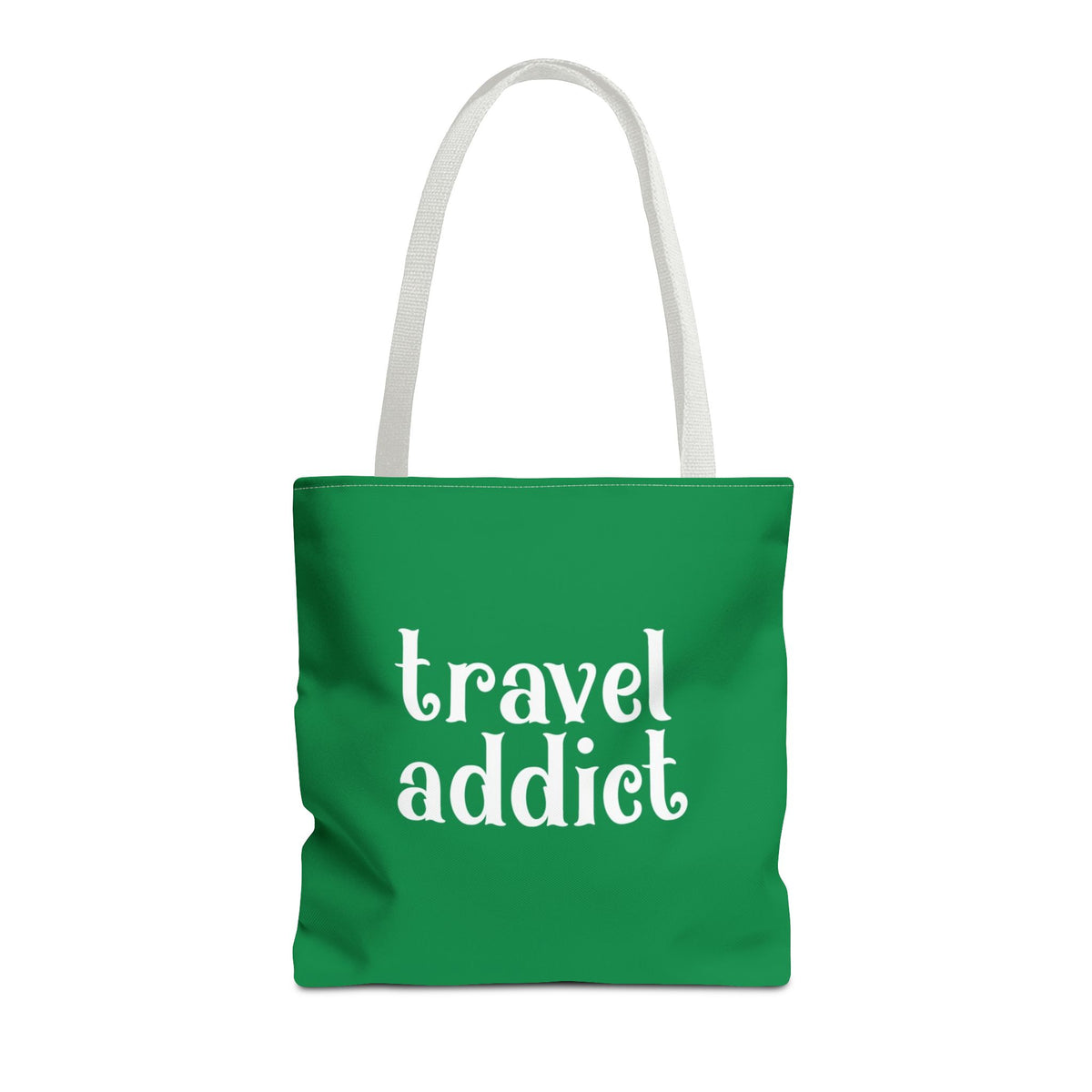 Travel Addict Tote Bag — Printed Green Travel Tote