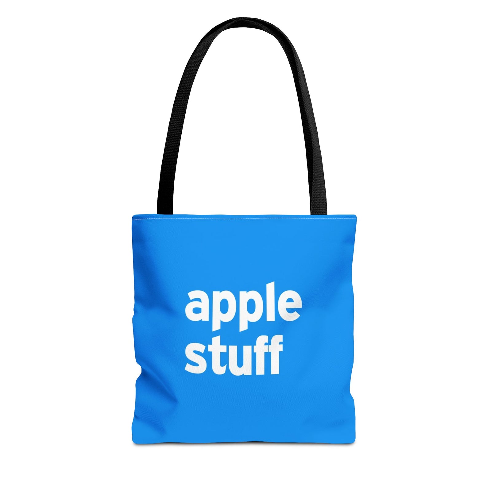 Apple Stuff Tote Bag — Printed Green Travel Tote