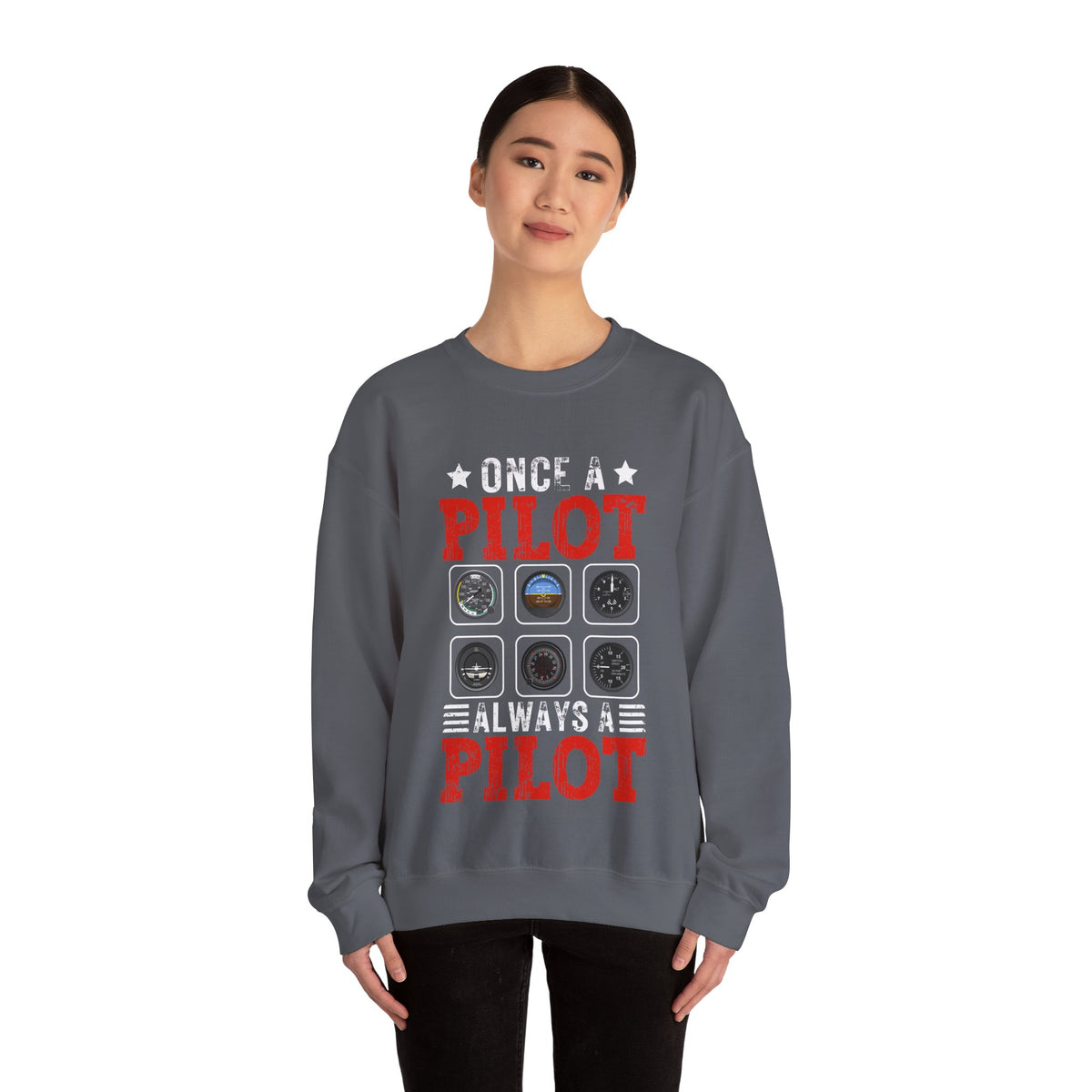 Once A Pilot Always A Pilot   -  Unisex Crewneck Sweatshirt