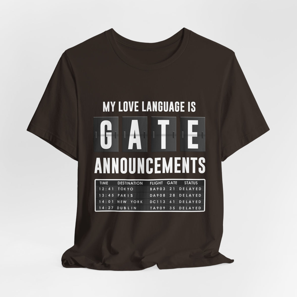 My Love Language Is Gate Announcement - Unisex Jersey Tee