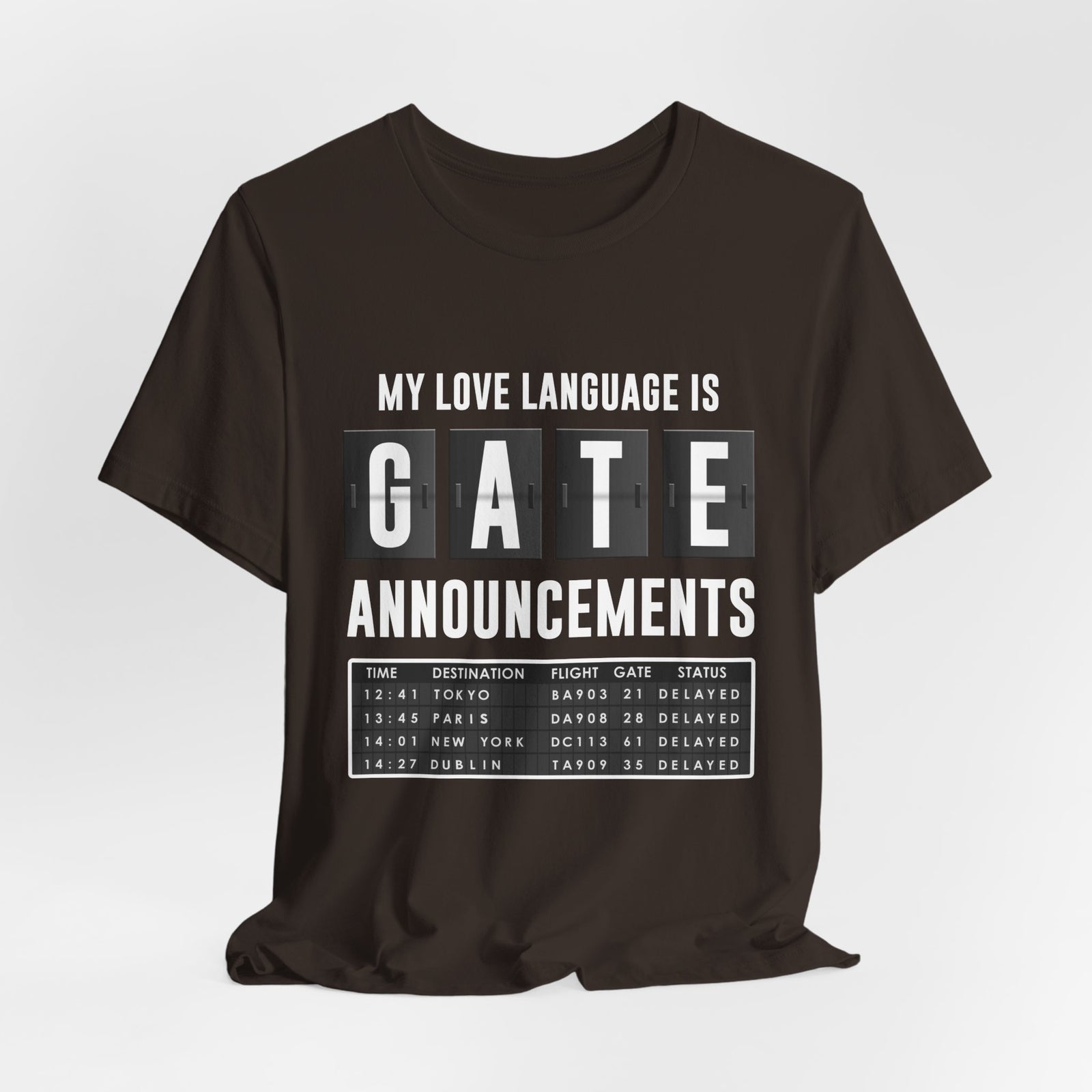 My Love Language Is Gate Announcement - Unisex Jersey Tee