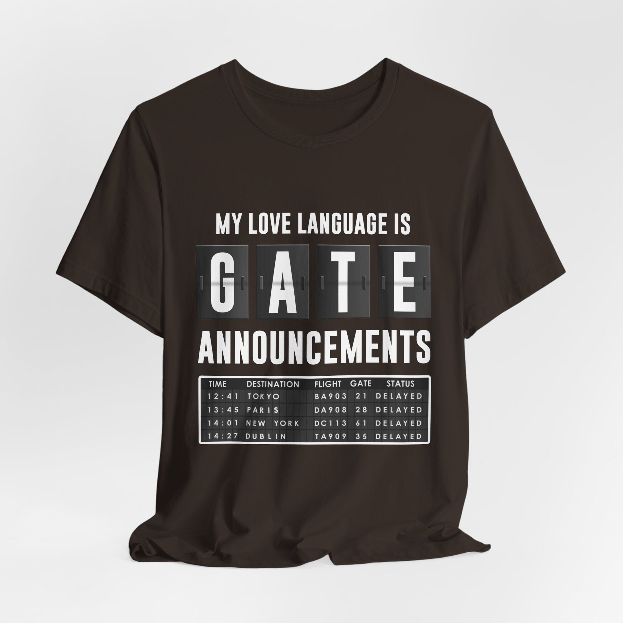 My Love Language Is Gate Announcement - Unisex Jersey Tee