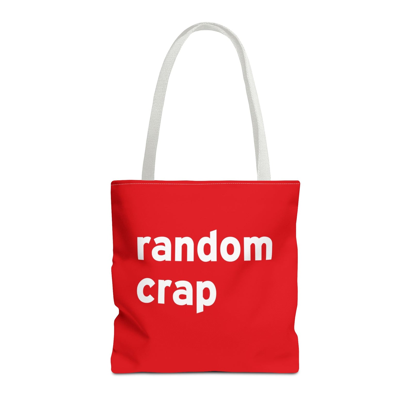 Random Crap Tote Bag — Printed Green Travel Tote