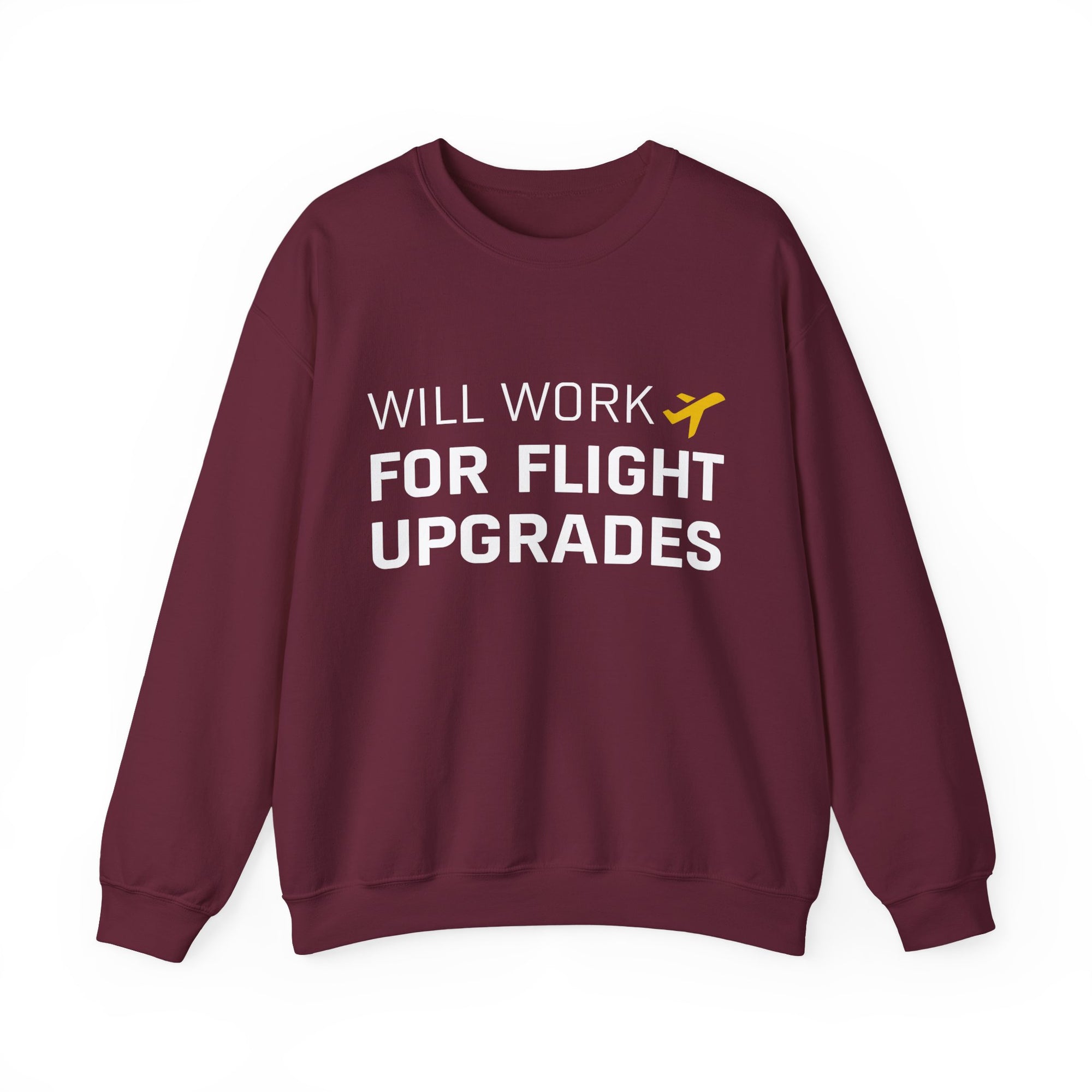 Will Work For Flight Upgrades -  Crewneck Sweatshirt
