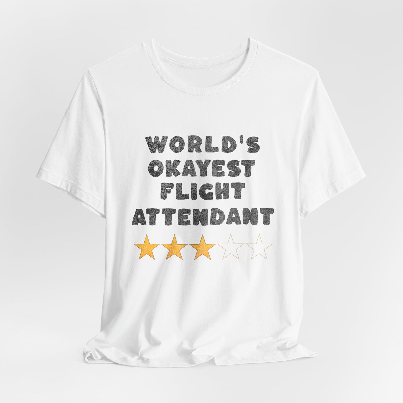 Worlds Okayest Flight Attendant  Unisex Jersey Tee - Perfect for Aviation Enthusiasts