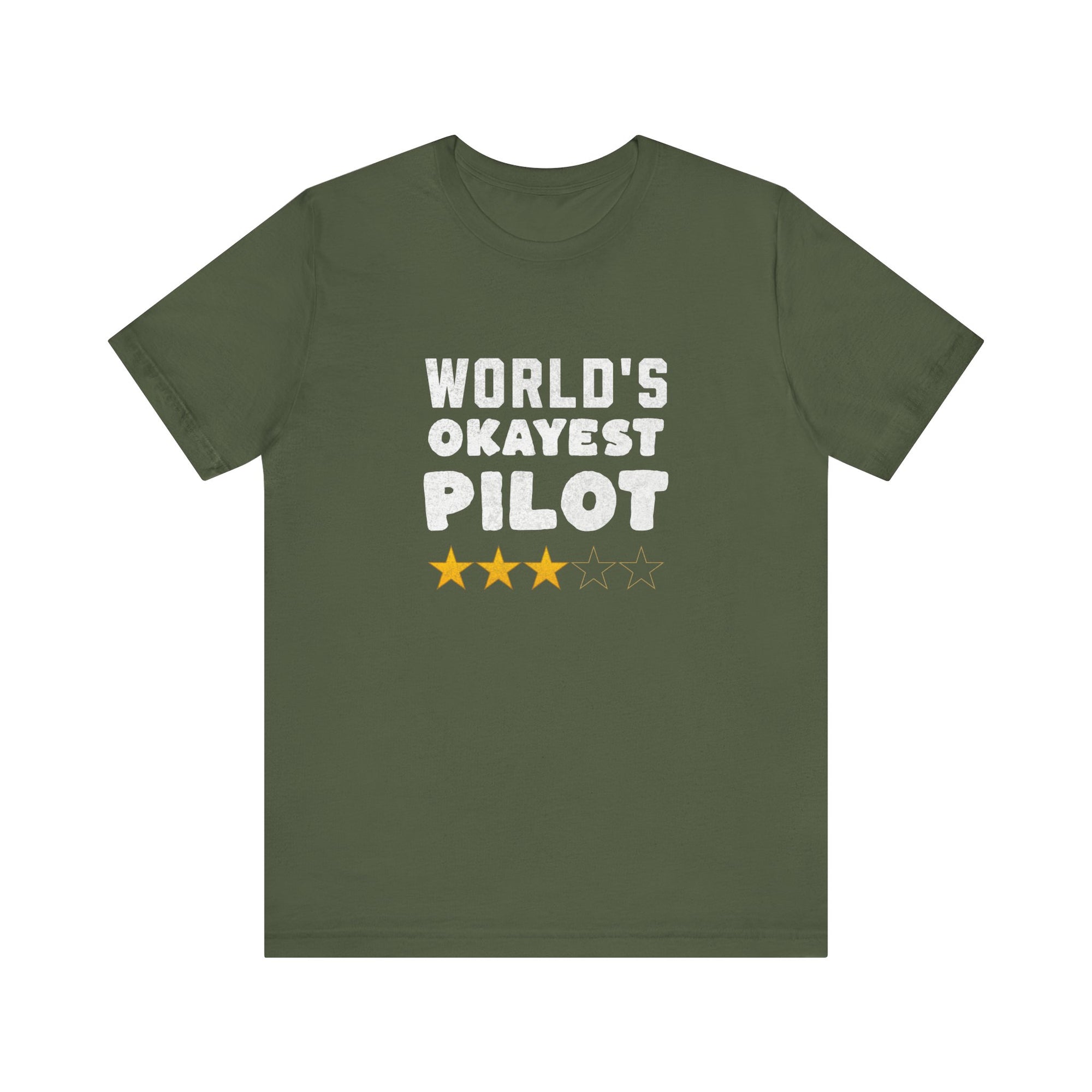 Worlds Okayest Pilot Unisex Jersey Tee - Perfect for Aviation Enthusiasts