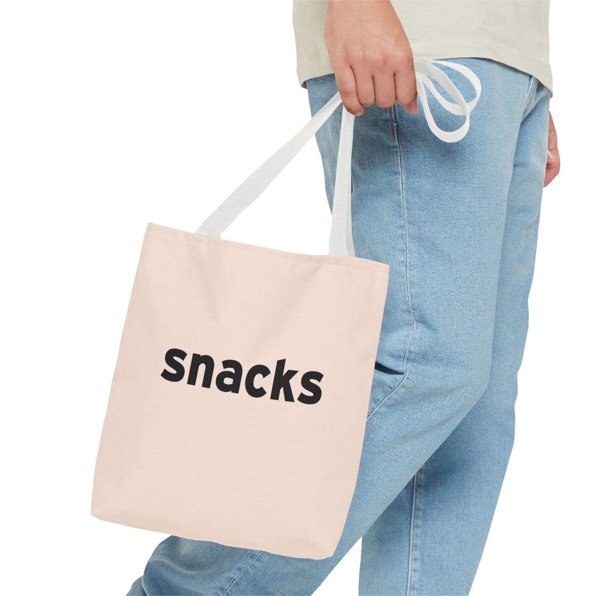 Snacks Tote Bag — Printed Green Travel Tote