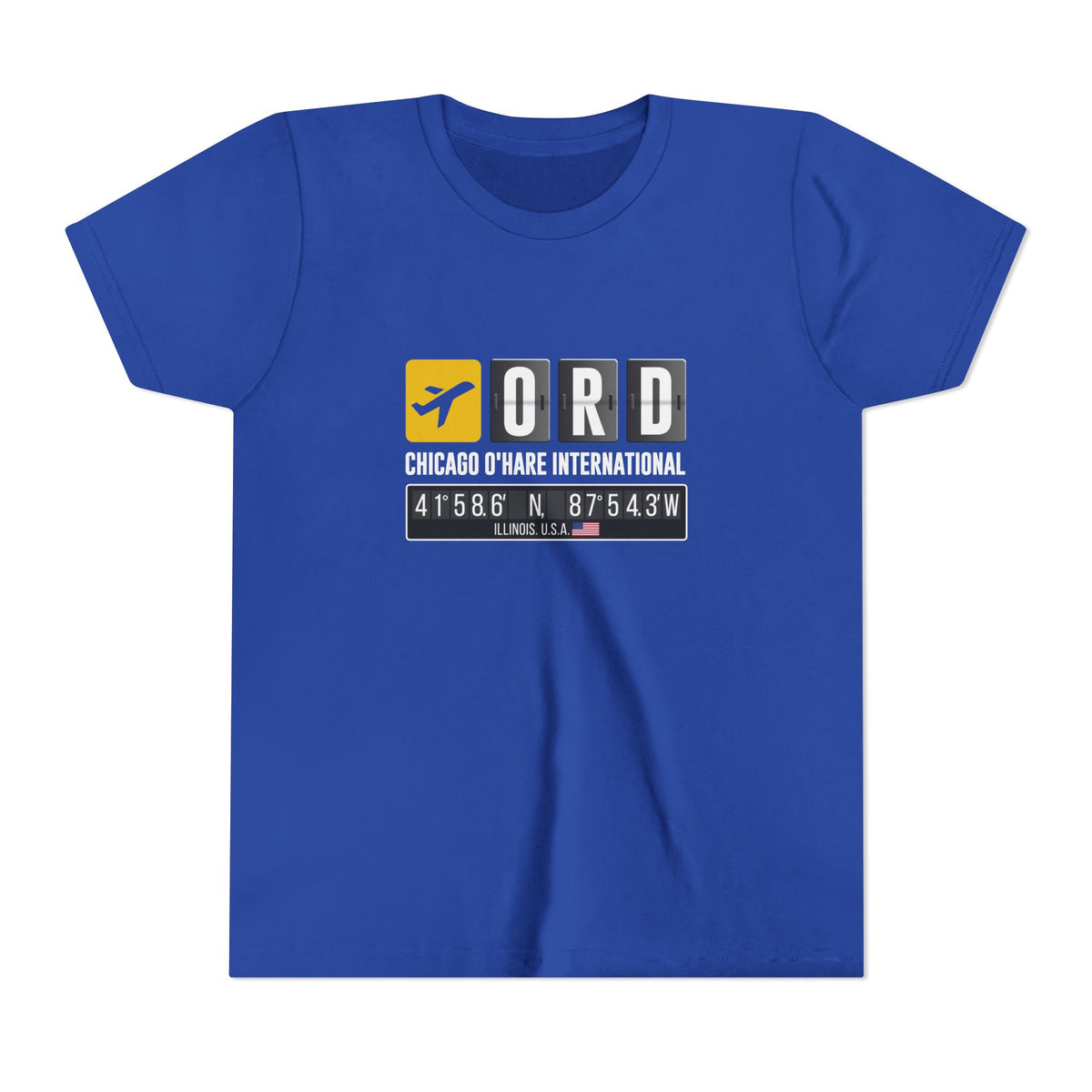 ORD Chicago O'Hare International Airport    - Unisex Youth Short Sleeve Tee