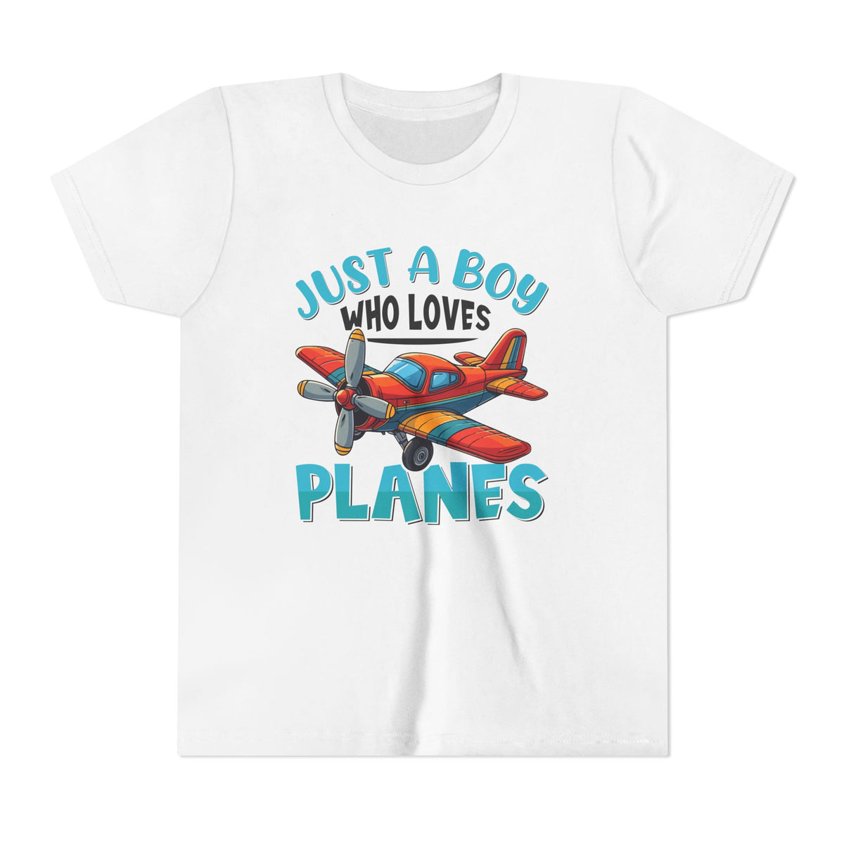 Just A Boy Who Loves Planes    - Unisex Youth Short Sleeve Tee