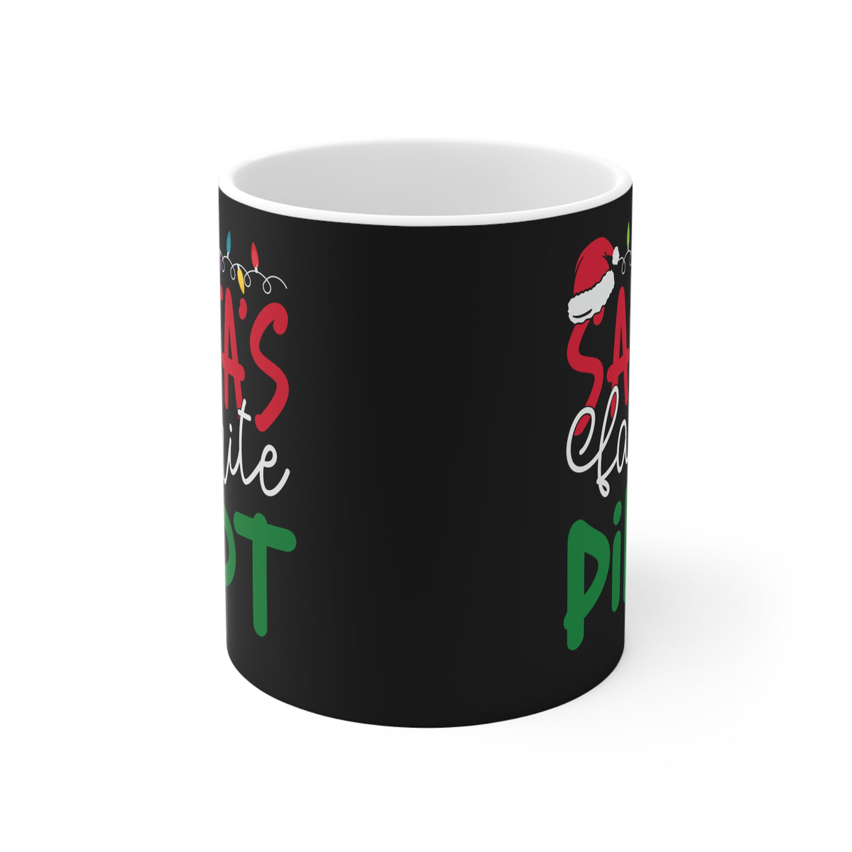 Santa’s favourite pilot  - 11oz Ceramic Coffee Cup for Aviation Enthusiasts