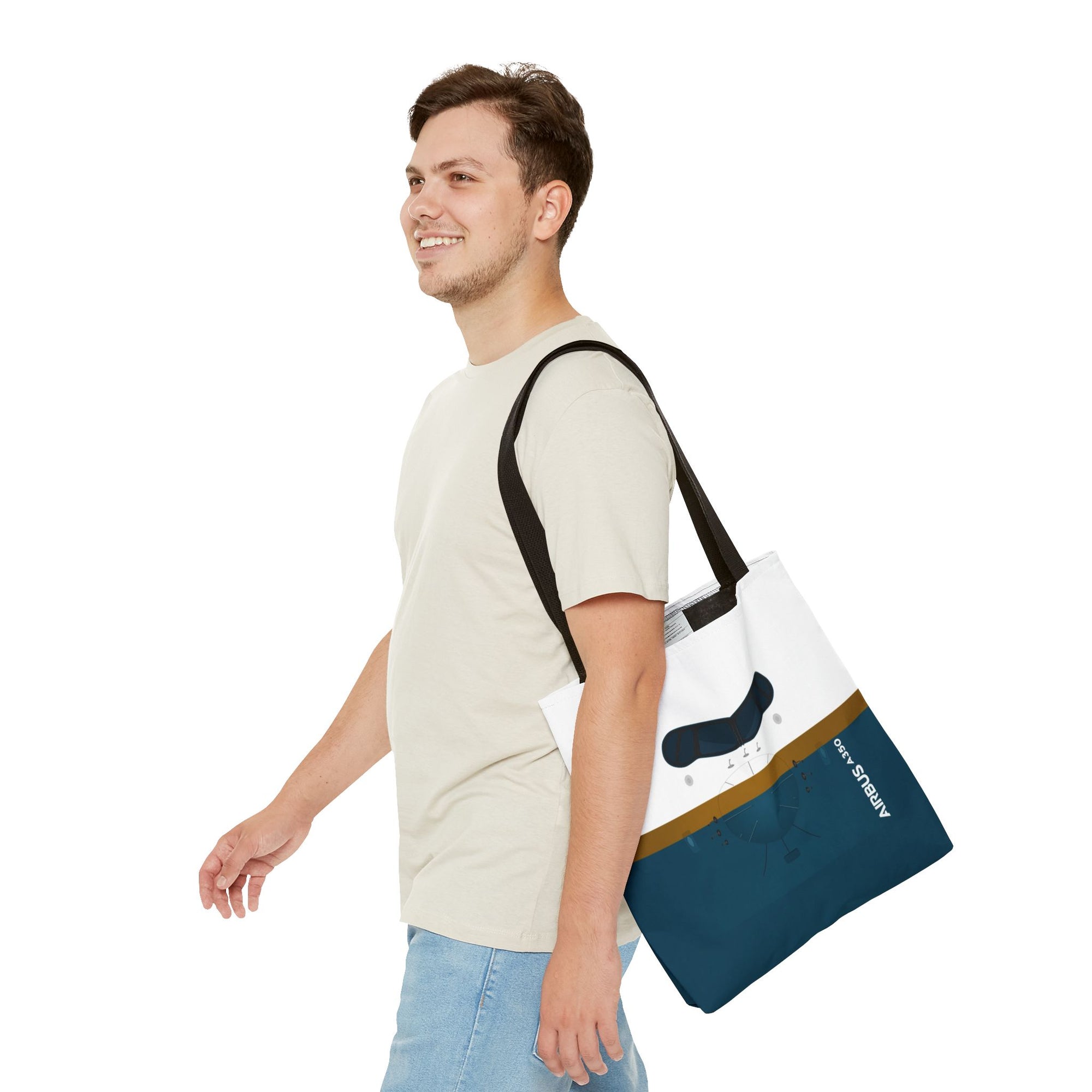 A350 Tote Bag — Printed Green Travel Tote