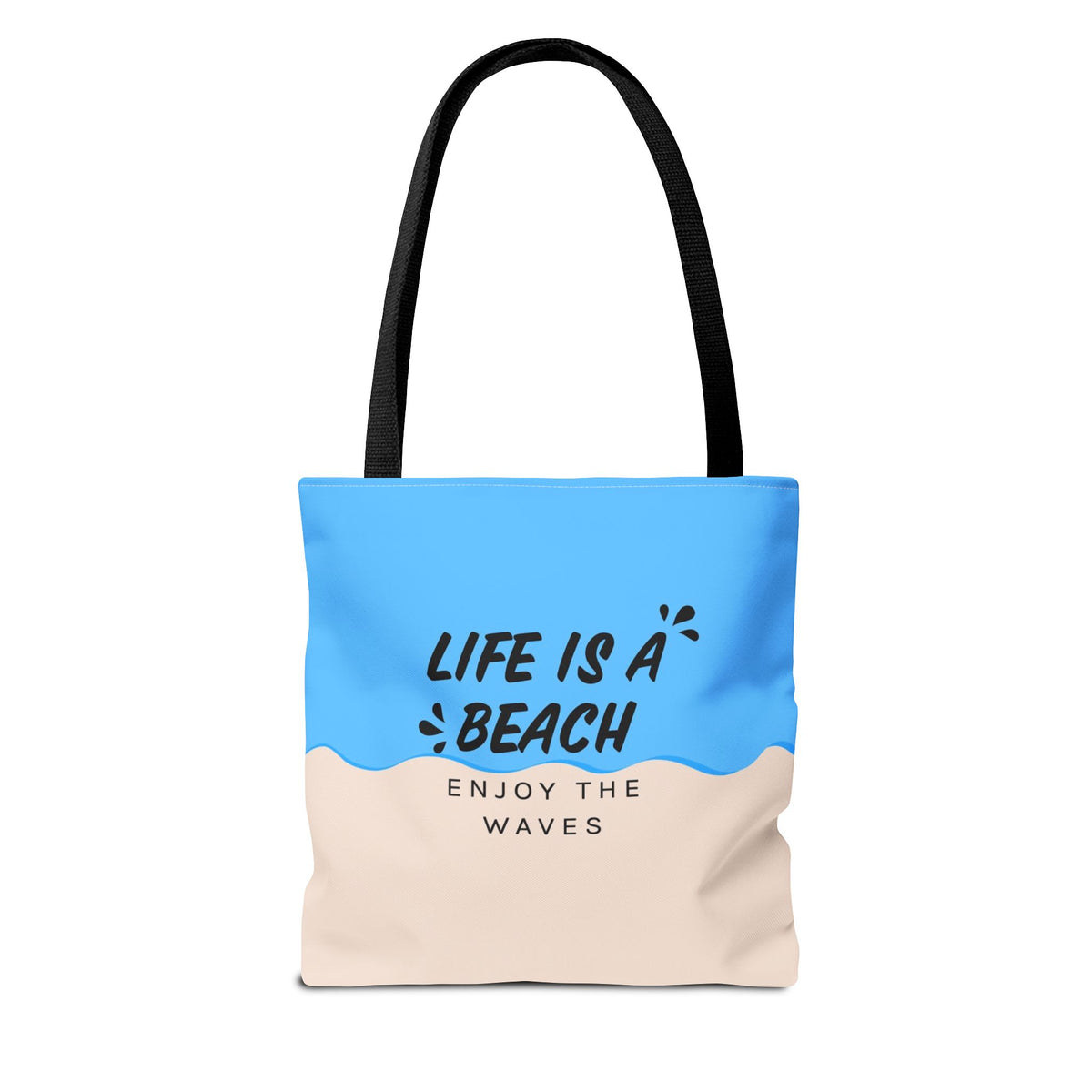 Life Is A Beach Tote Bag — Printed Green Travel Tote