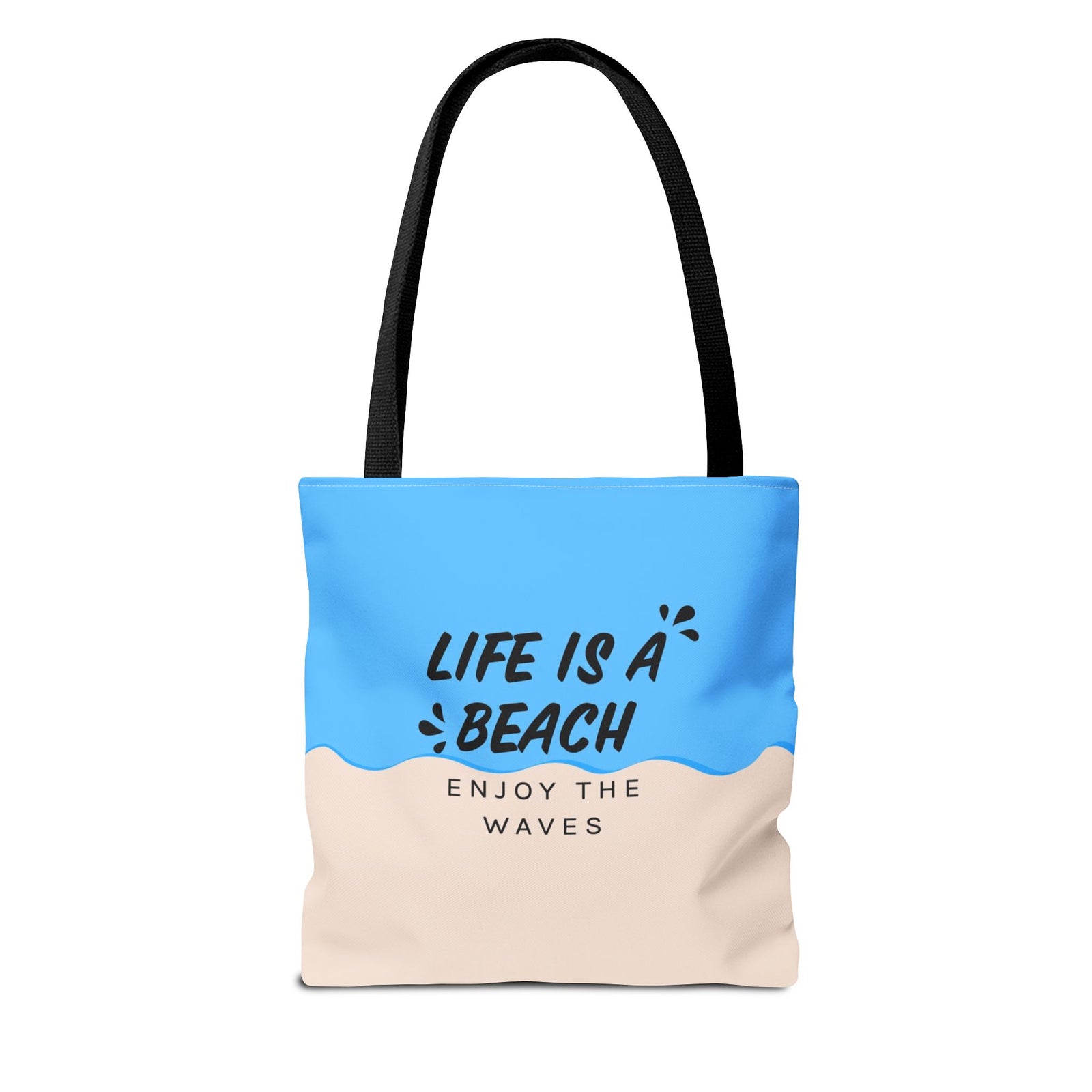 Life Is A Beach Tote Bag — Printed Green Travel Tote