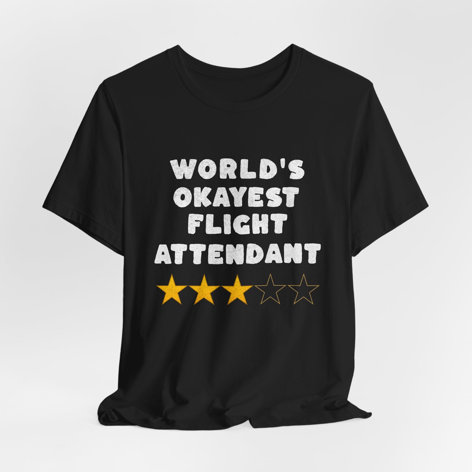 Worlds Okayest Flight Attendant  Unisex Jersey Tee - Perfect for Aviation Enthusiasts