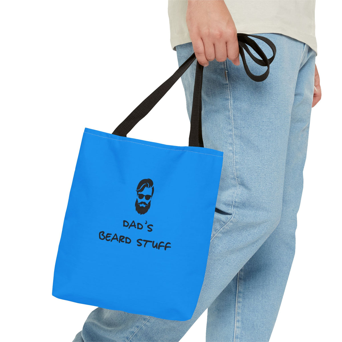 Dads Beard Stuff Tote Bag — Printed Green Travel Tote