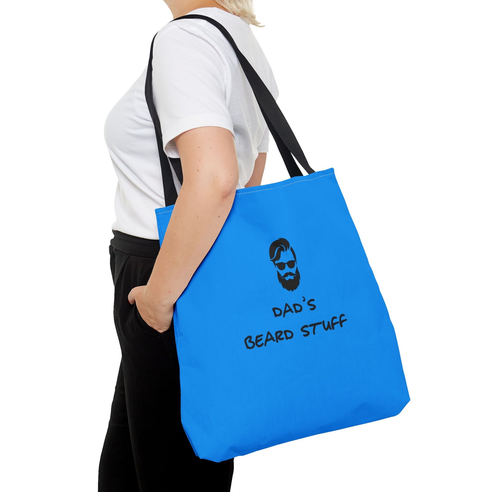 Dads Beard Stuff Tote Bag — Printed Green Travel Tote