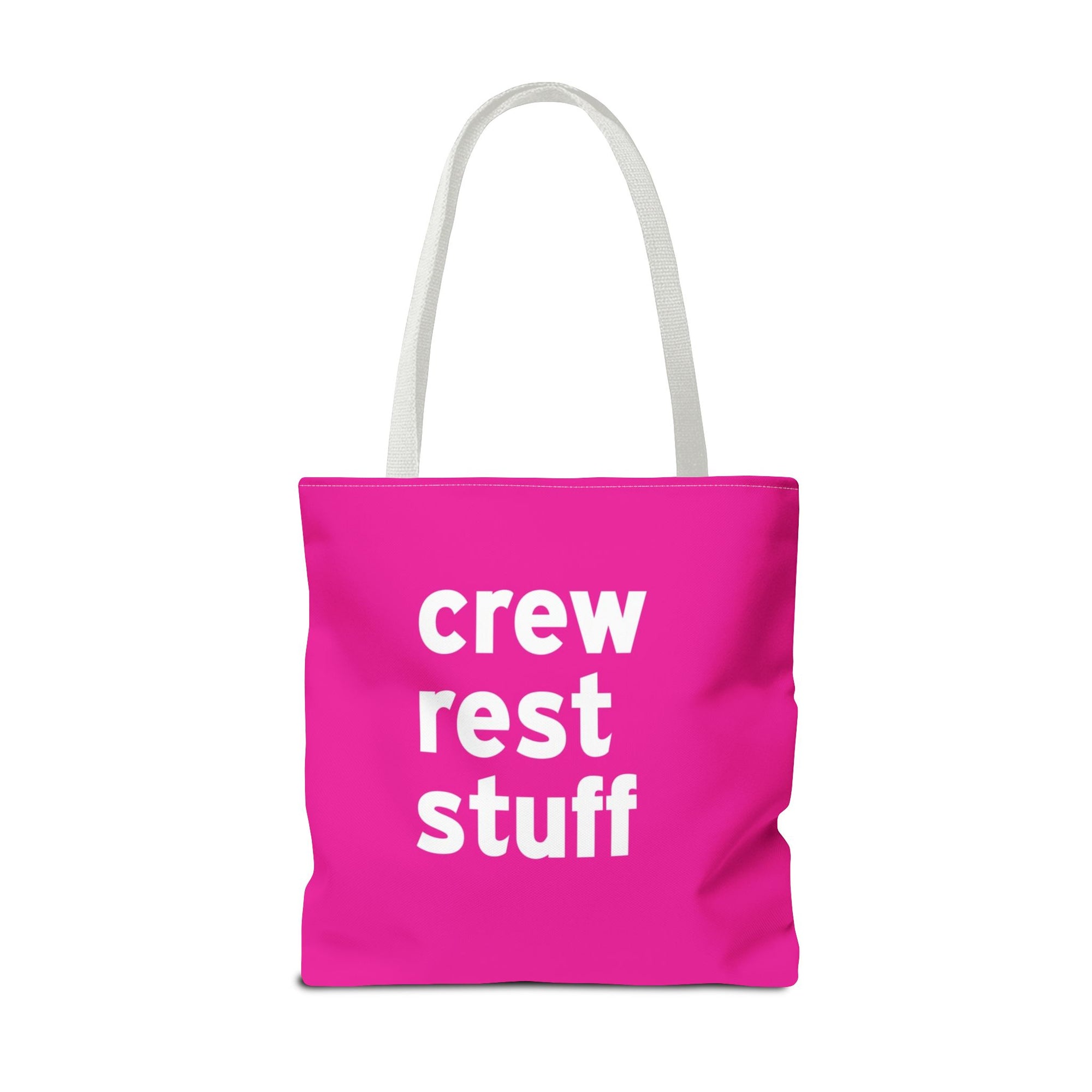 Crew Rest Stuff Tote Bag — Printed Green Travel Tote