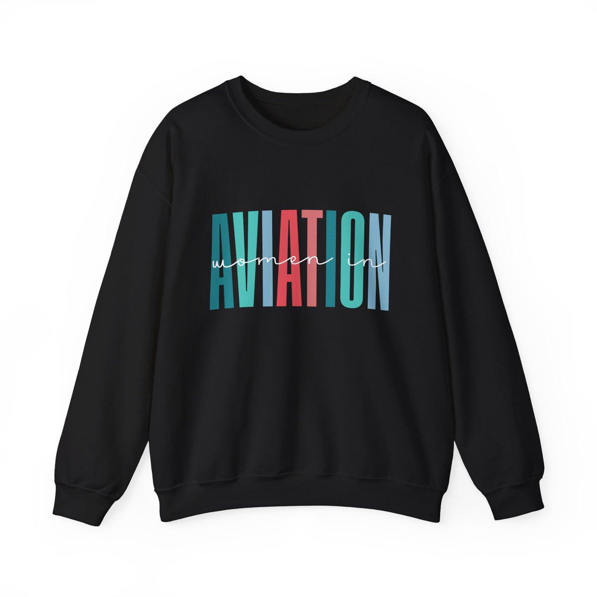 Woman In Aviation Crewneck Sweatshirt - Travel Inspiring Cozy Apparel