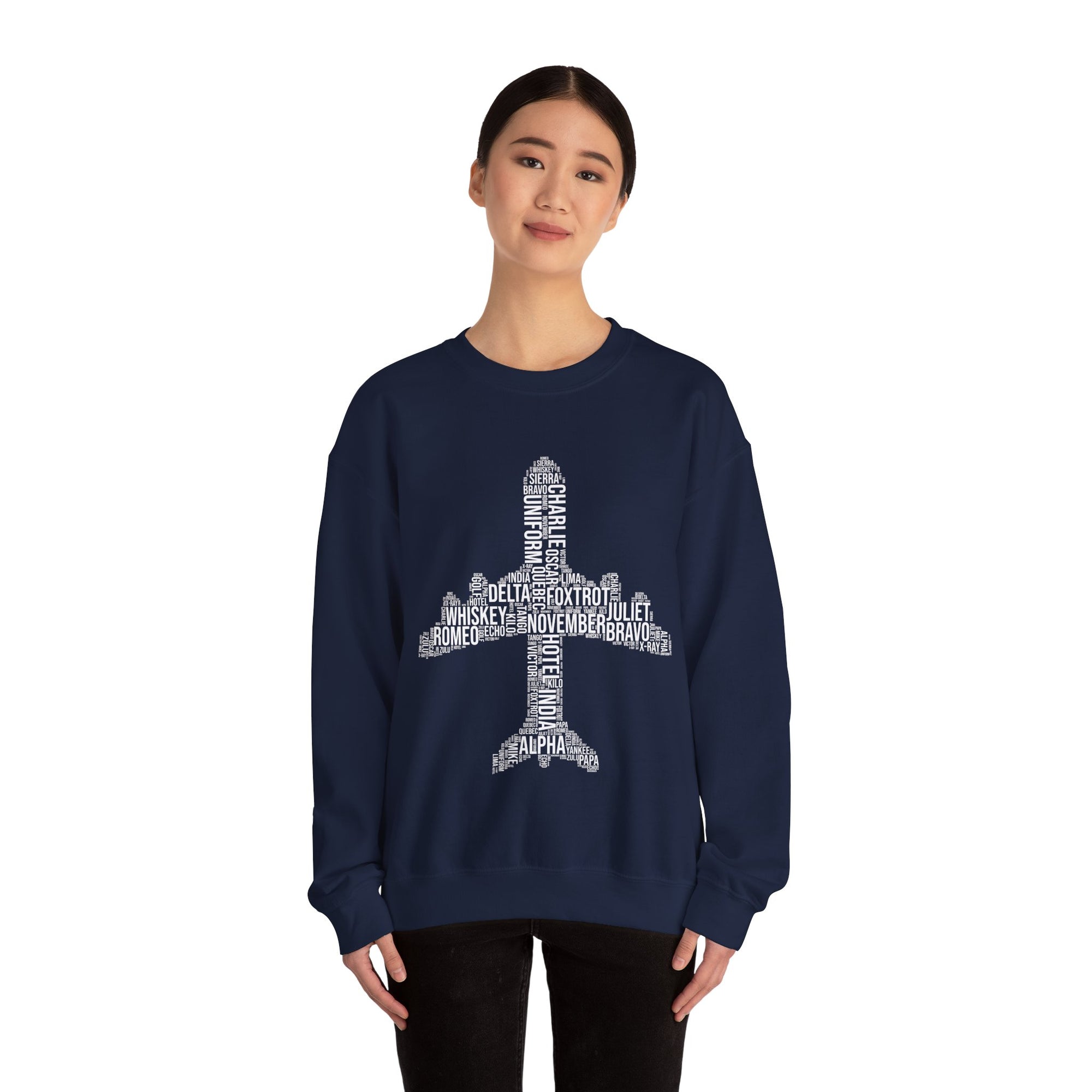 Airplane Typography  -  Unisex Crewneck Sweatshirt