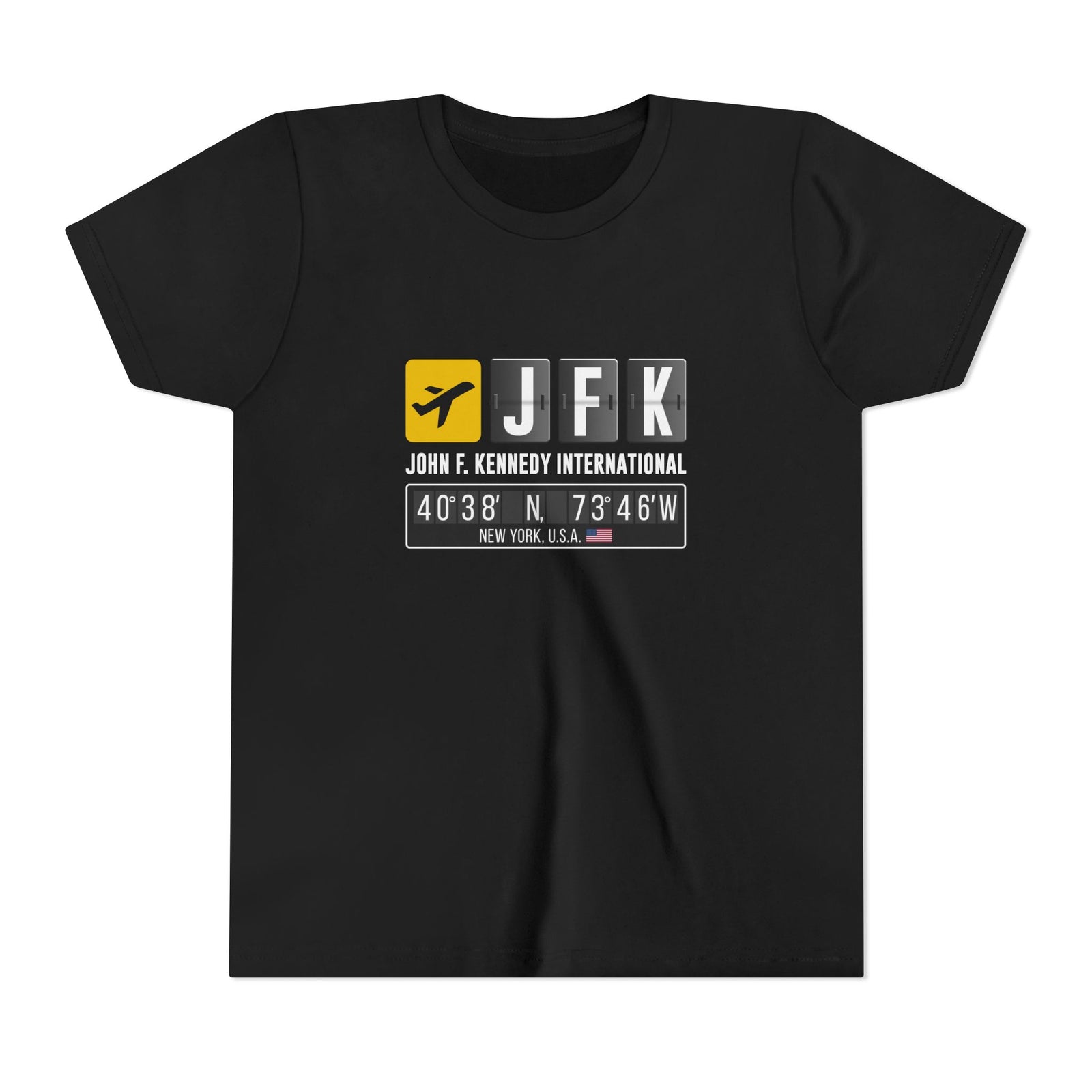 JFK John F. Kennedy International Airport - Unisex Youth Short Sleeve Tee