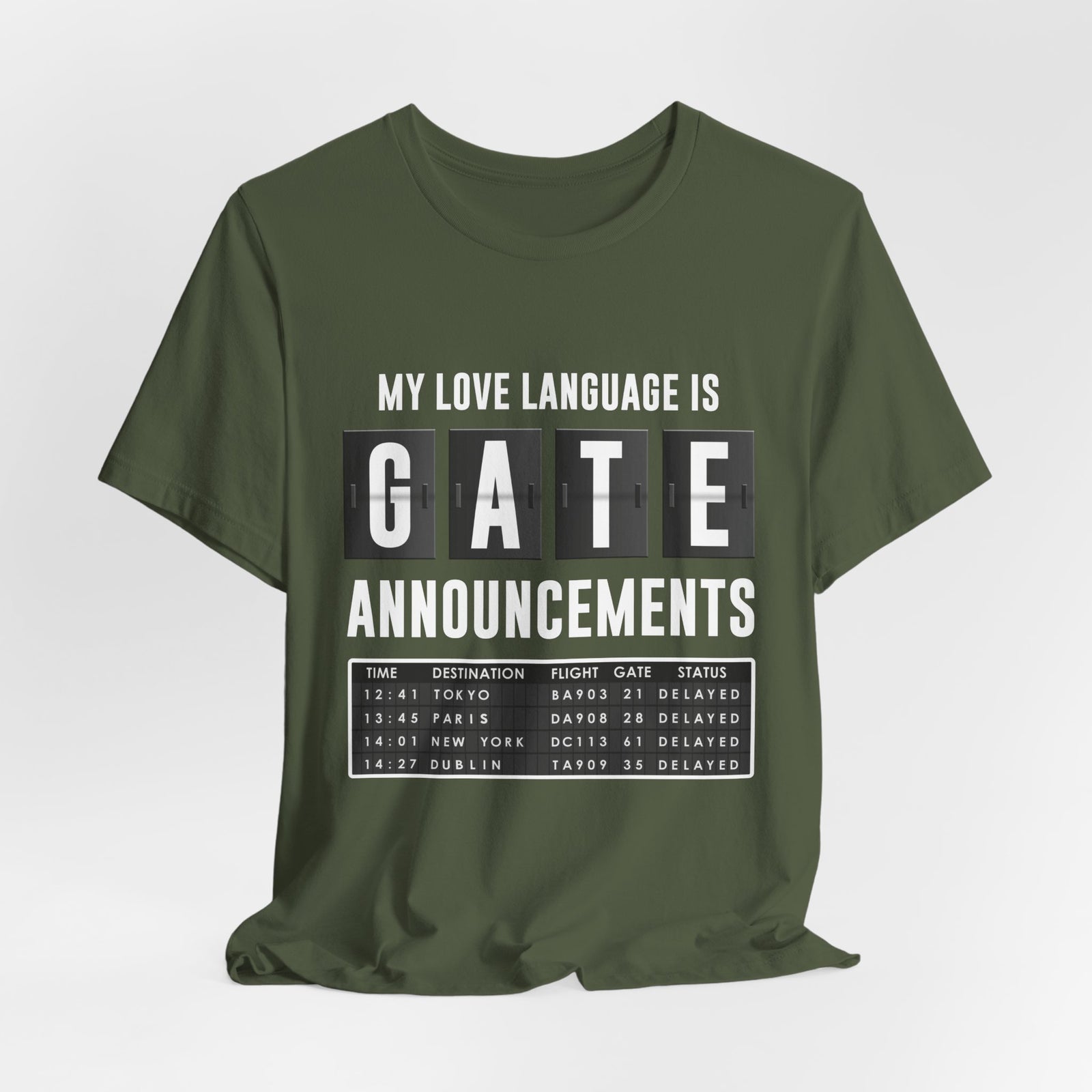 My Love Language Is Gate Announcement - Unisex Jersey Tee