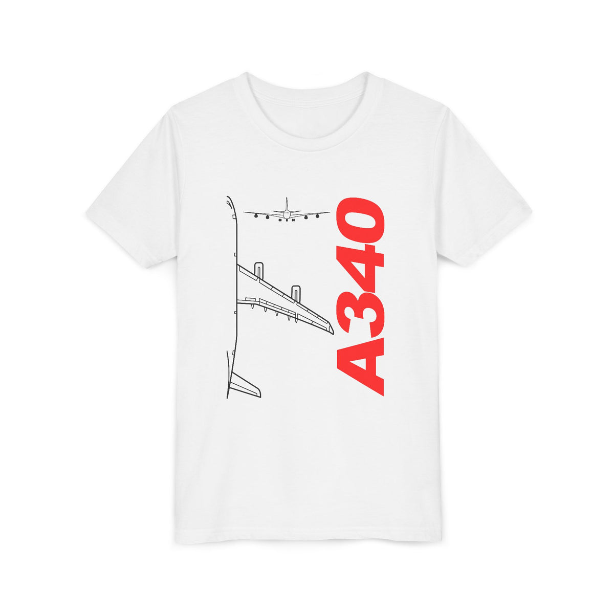 Airbus A340 - Unisex Youth Short Sleeve Tee