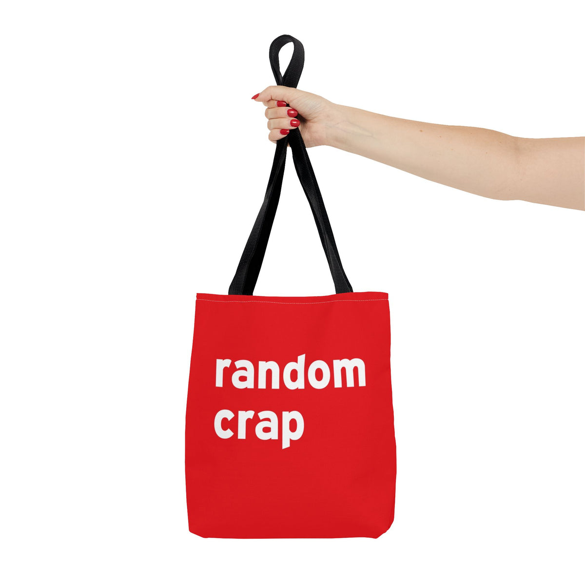 Random Crap Tote Bag — Printed Green Travel Tote