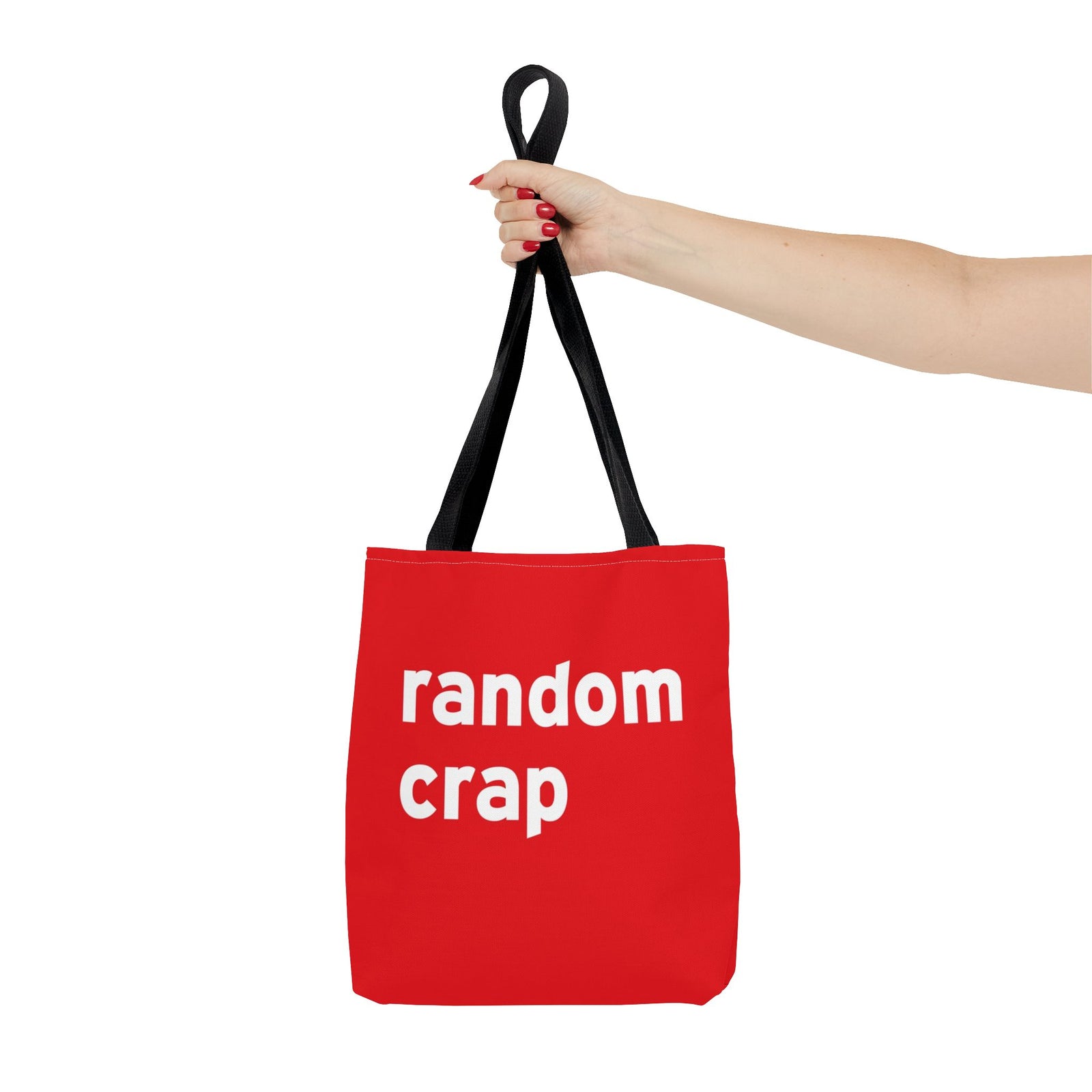 Random Crap Tote Bag — Printed Green Travel Tote